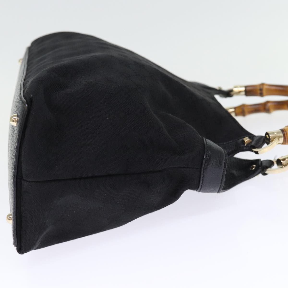 Gucci Bamboo Black Canvas Handbag (Pre-Owned) Size ONE SIZE - 4 Thumbnail