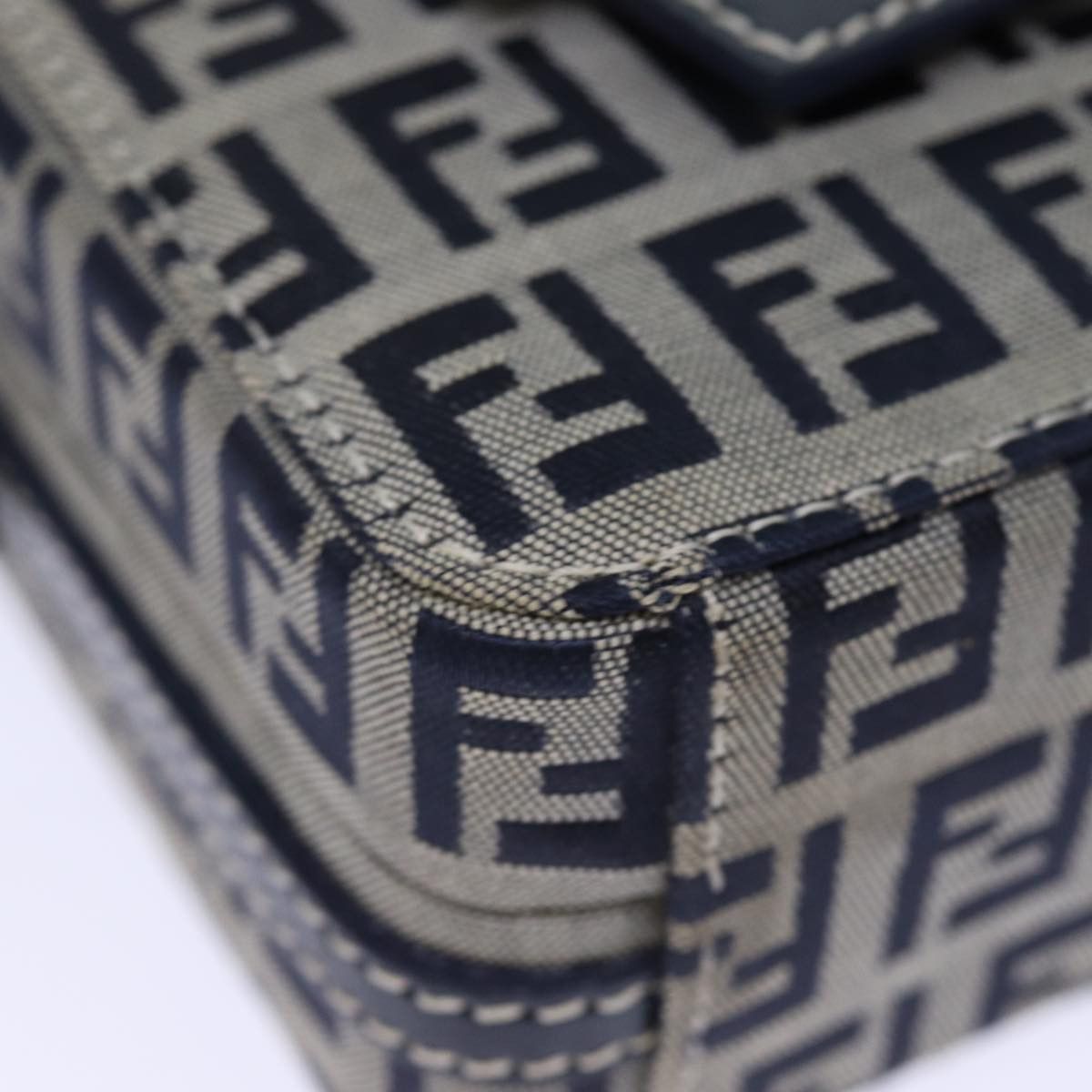 Fendi Zucchino Navy Canvas Clutch Bag (Pre-Owned) Size ONE SIZE - 13 Thumbnail