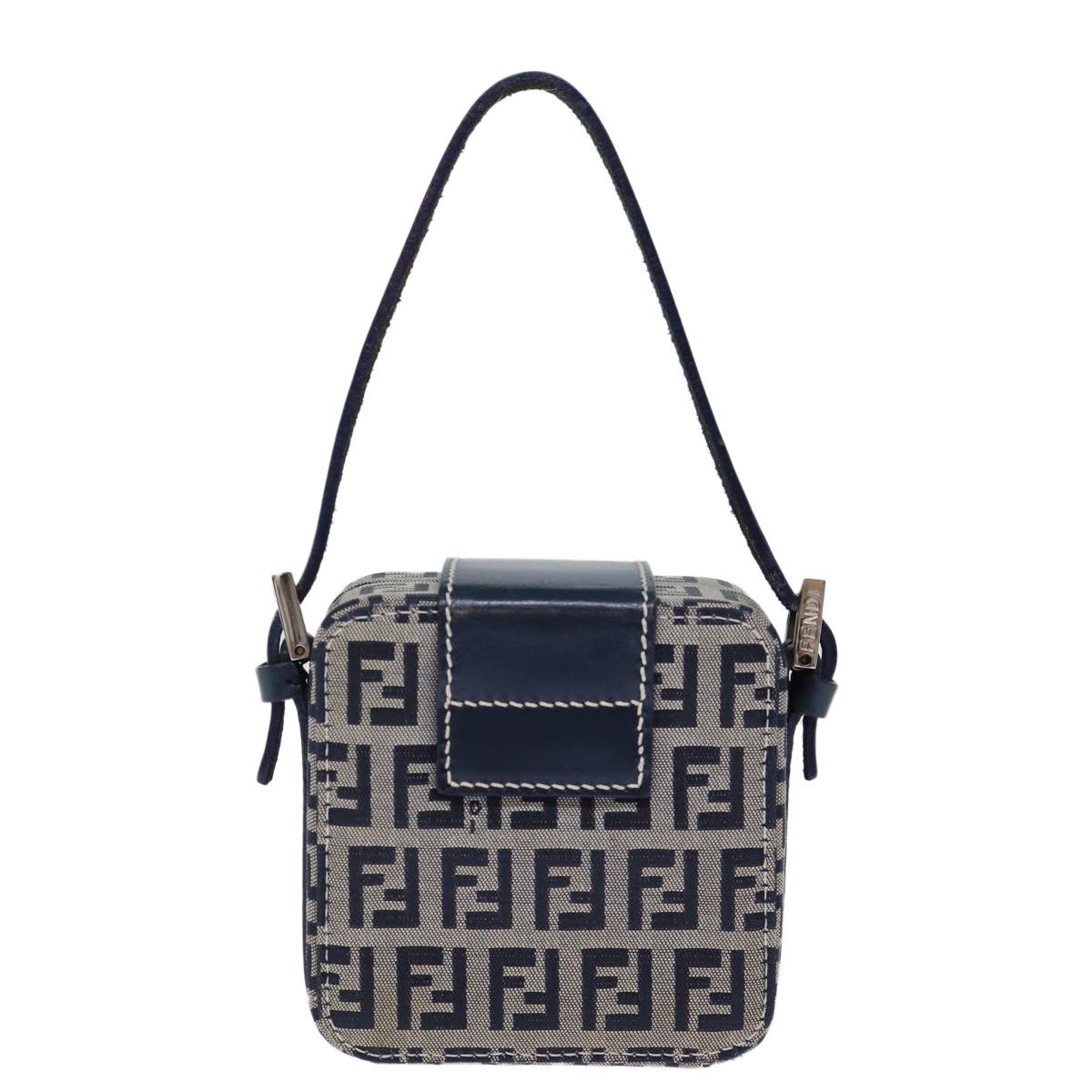 Fendi Zucchino Navy Canvas Clutch Bag (Pre-Owned) Size ONE SIZE - 2 Thumbnail