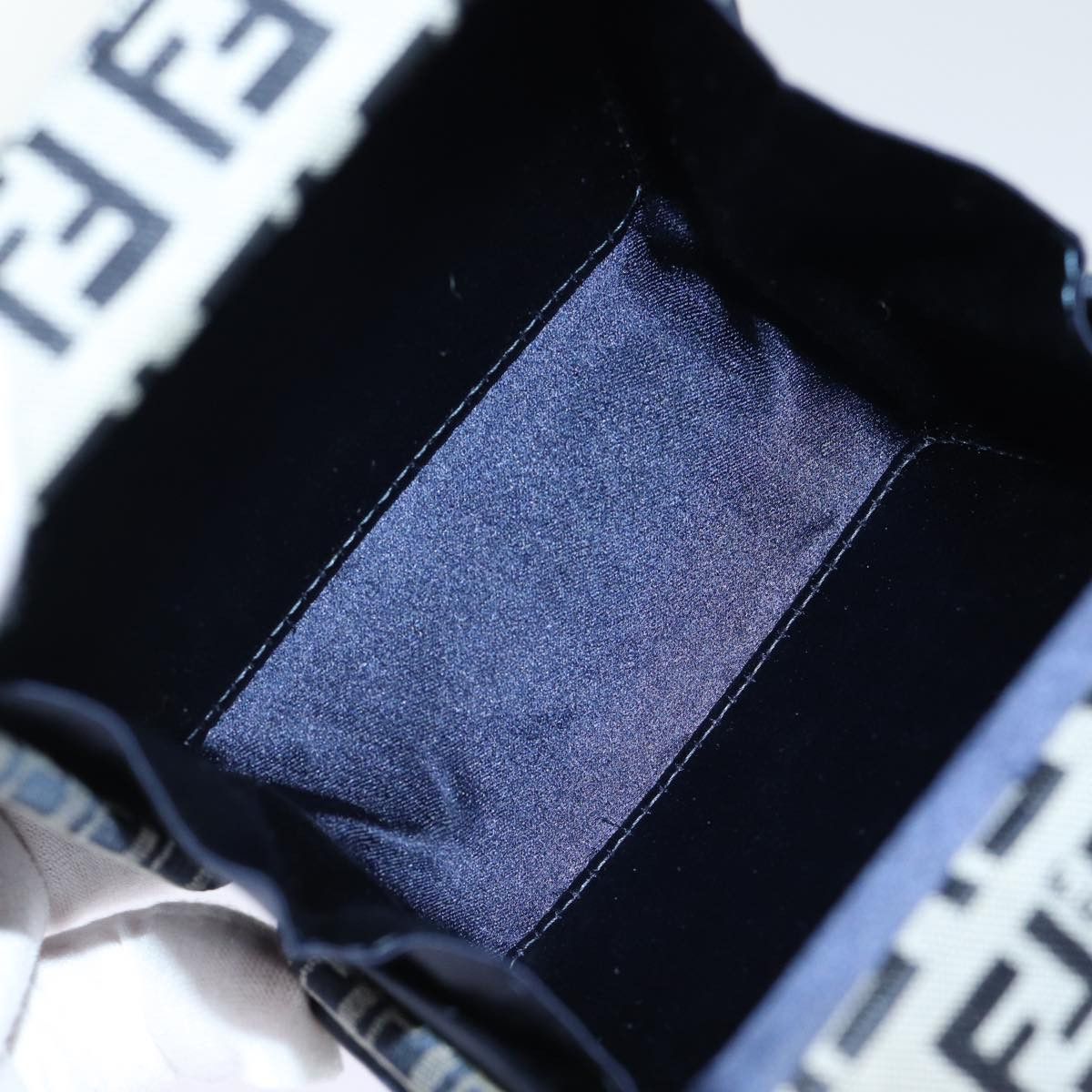 Fendi Zucchino Navy Canvas Clutch Bag (Pre-Owned) Size ONE SIZE - 5 Thumbnail