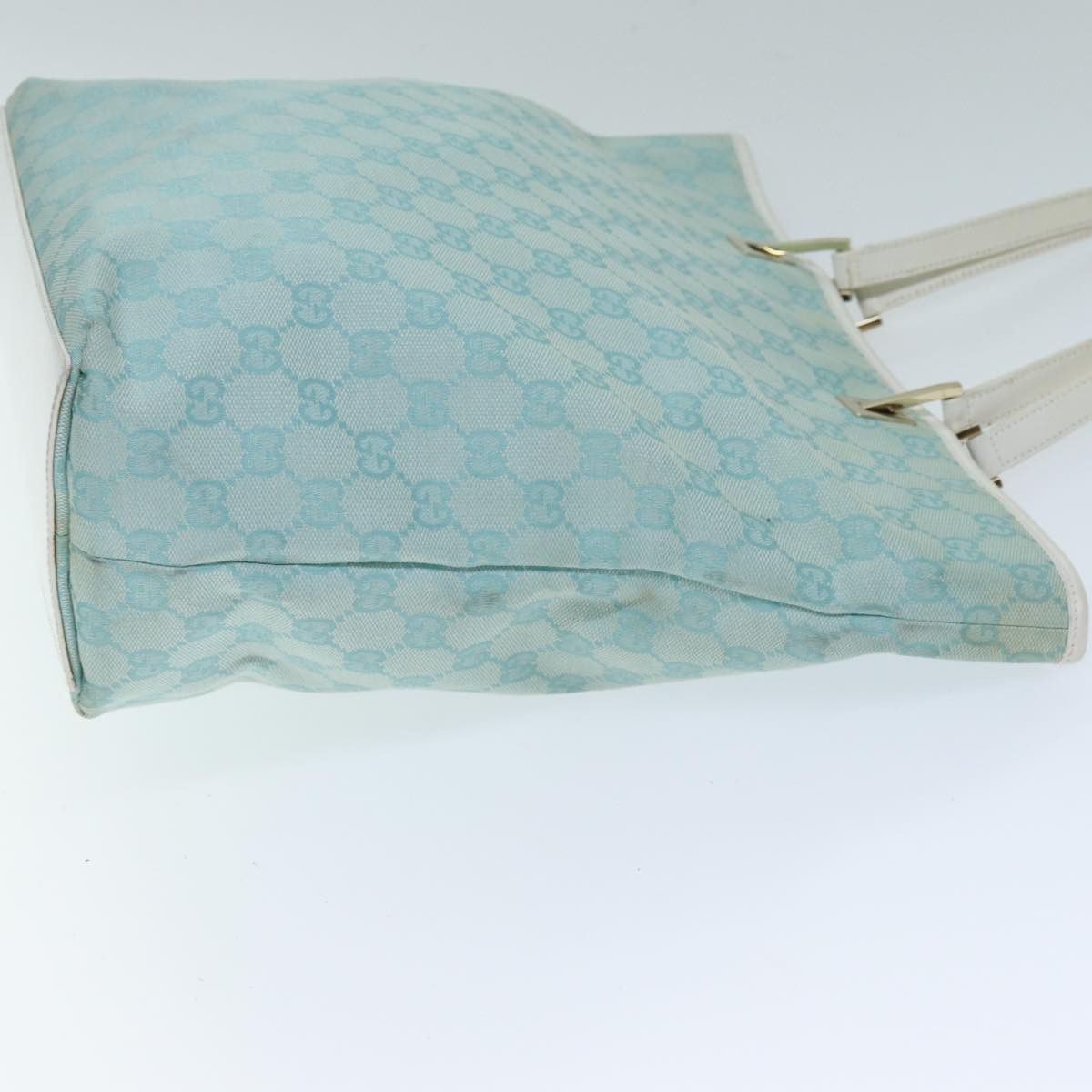 Gucci Gg Canvas Blue Canvas Tote Bag (Pre-Owned) Size ONE SIZE - 12 Thumbnail