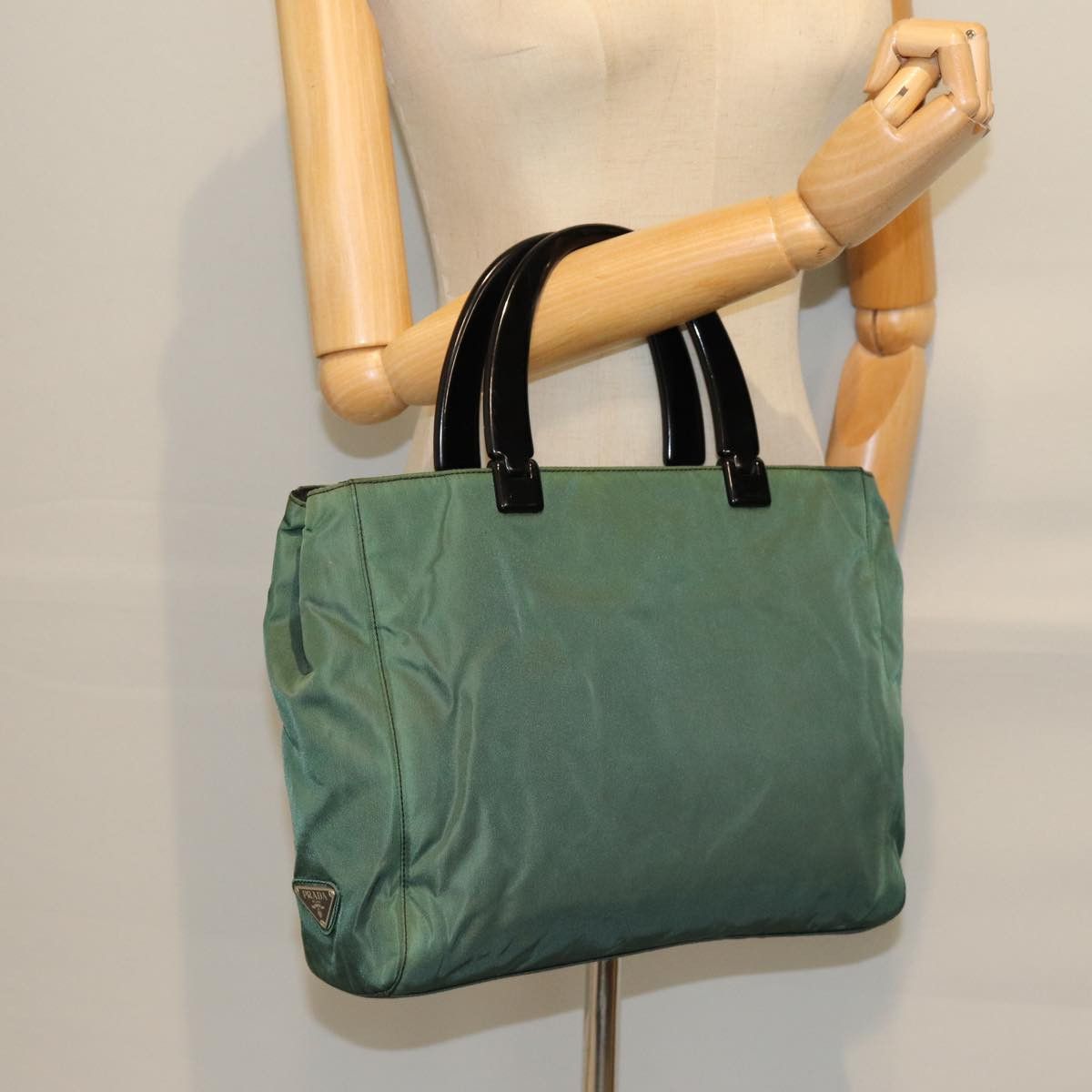 Prada Tessuto Khaki Synthetic Handbag (Pre-Owned) Size ONE SIZE - 8 Thumbnail