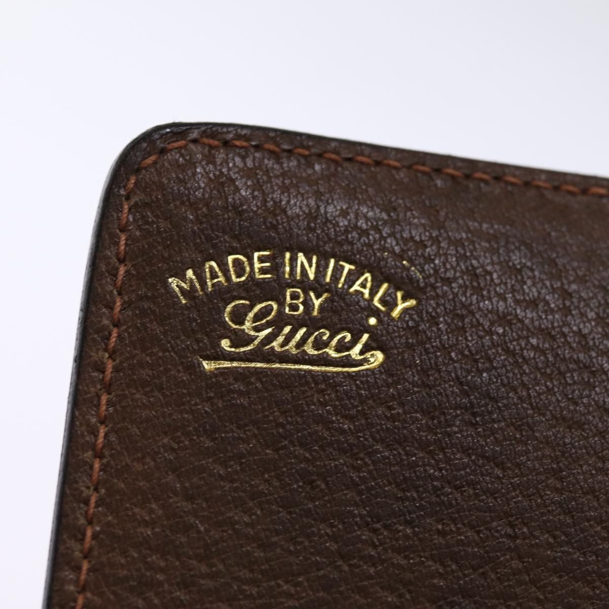 Sherry Brown Leather Clutch Bag (Pre-Owned)