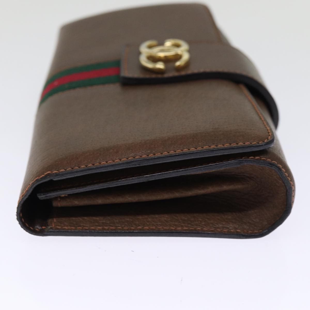 Sherry Brown Leather Clutch Bag (Pre-Owned)