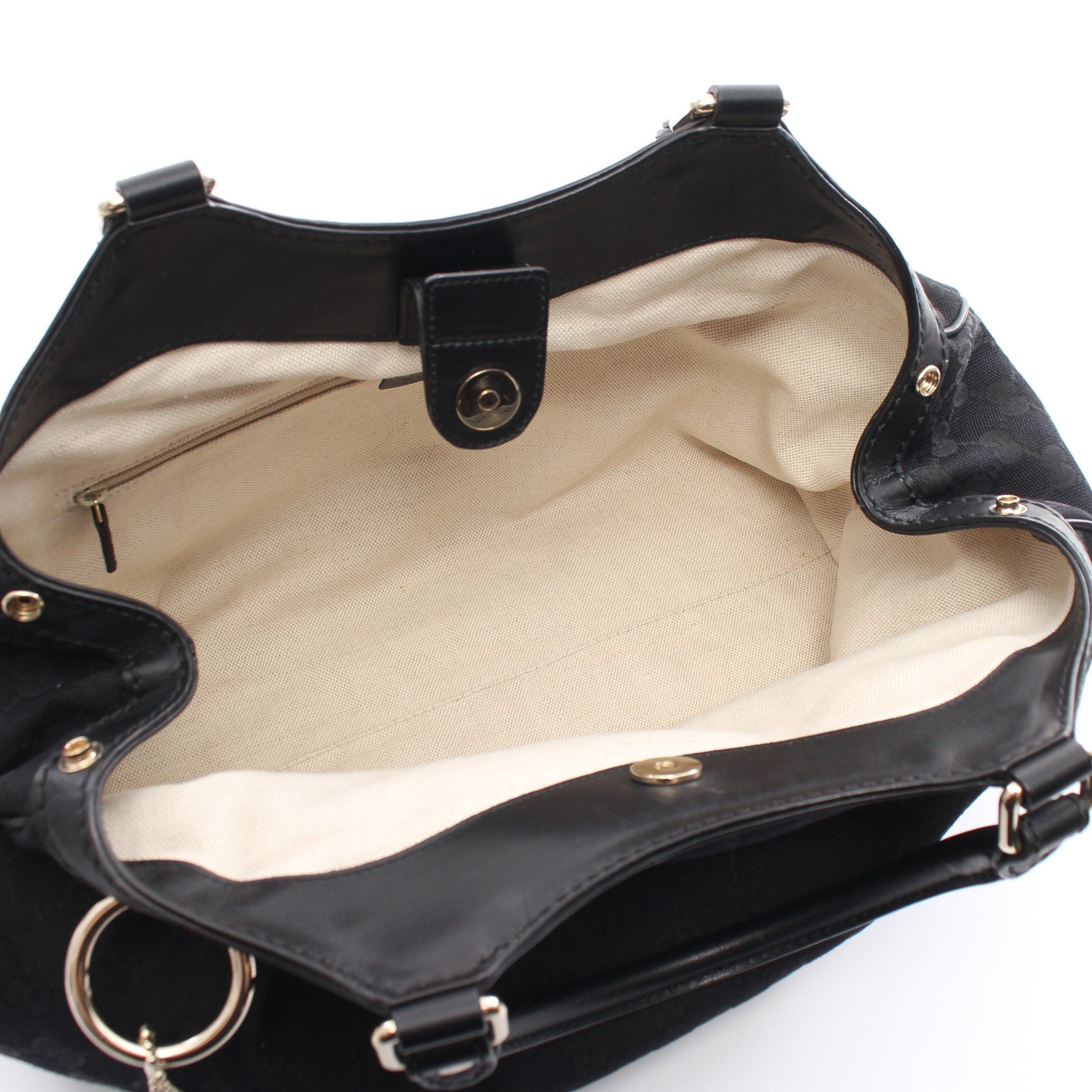 Gucci Gucci Sukey Gg Canvas Handbag Leather Black Size ONE SIZE - 3 Thumbnail