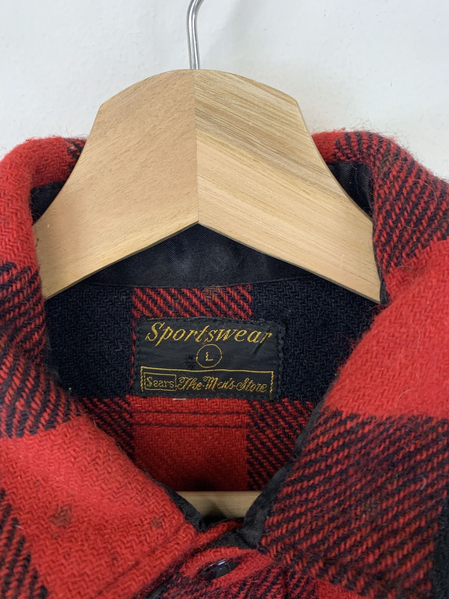 Vintage Vintage Flannel 1990s 1980s Thick WOol Buffalo Plaid Flannel Size L Size US L / EU 52-54 / 3 - 4 Thumbnail
