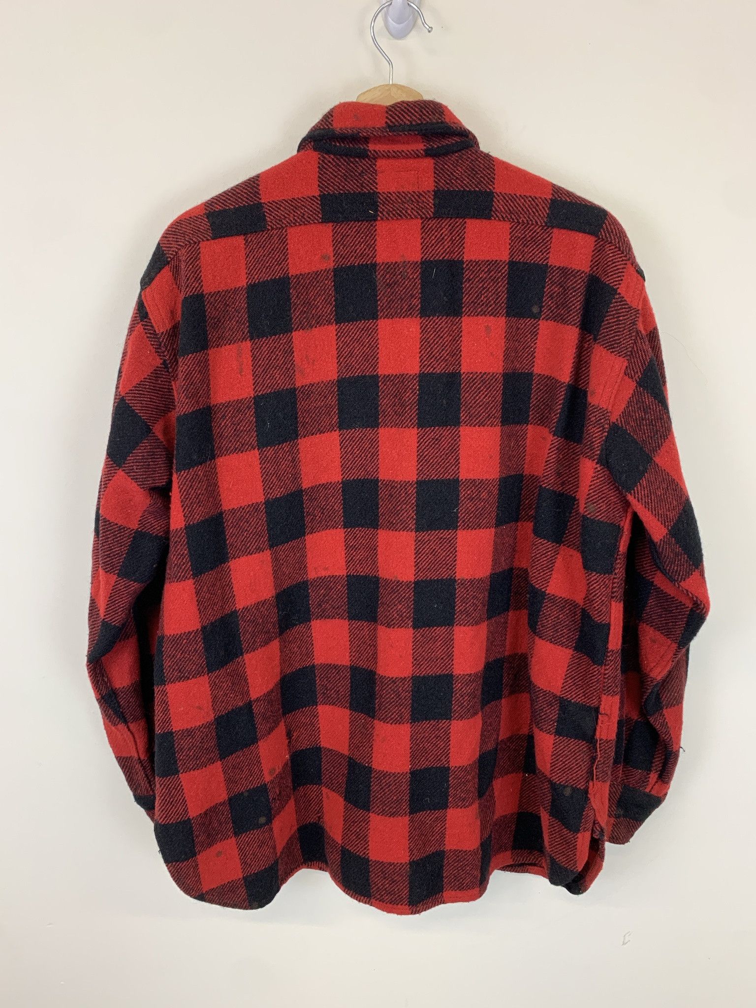 Vintage Vintage Flannel 1990s 1980s Thick WOol Buffalo Plaid Flannel Size L Size US L / EU 52-54 / 3 - 5 Thumbnail