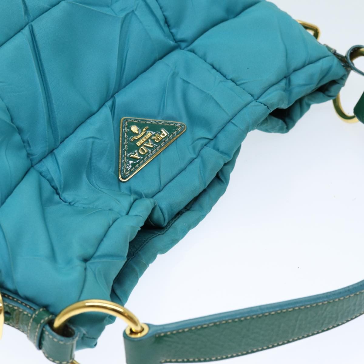 Prada Tessuto Turquoise Synthetic Tote Bag (Pre-Owned) Size ONE SIZE - 4 Thumbnail