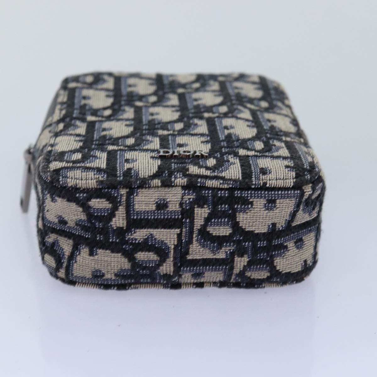 Dior Oblique Navy Canvas Clutch Bag (Pre-Owned) Size ONE SIZE - 3 Thumbnail