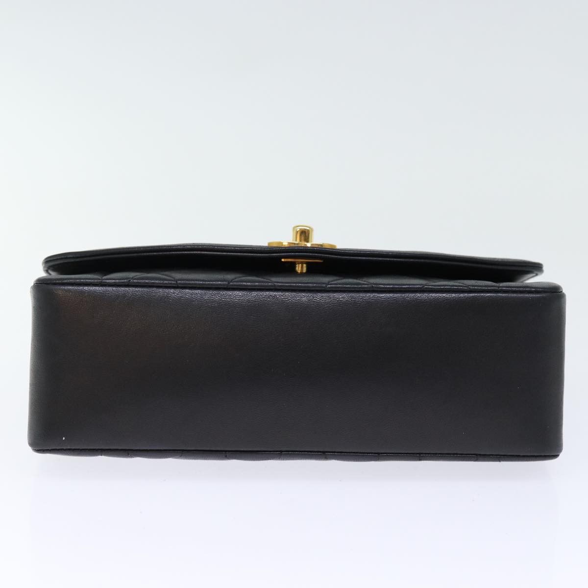 Diana Black Leather Shoulder Bag (Pre-Owned)