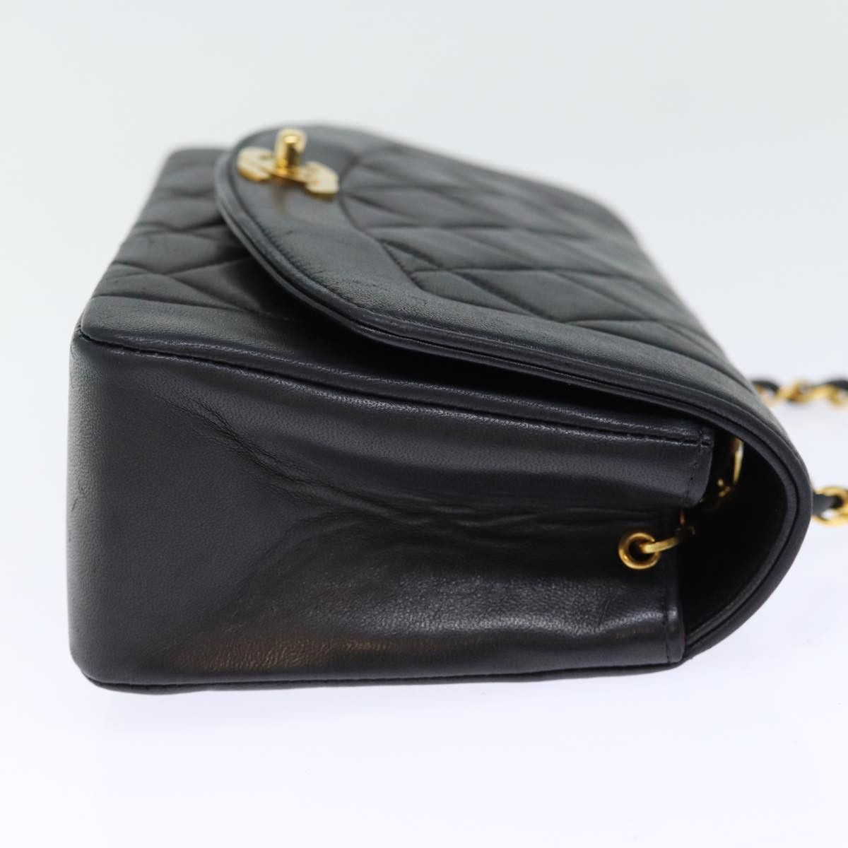 Diana Black Leather Shoulder Bag (Pre-Owned)
