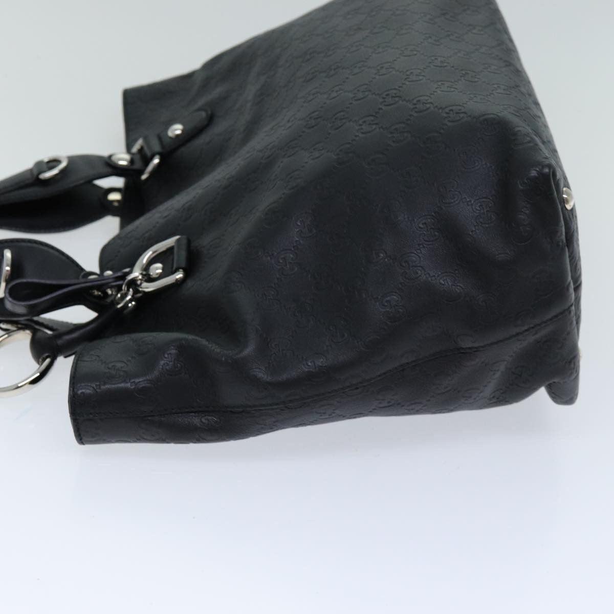 Gucci Horsebit Black Canvas Tote Bag (Pre-Owned) Size ONE SIZE - 11 Thumbnail