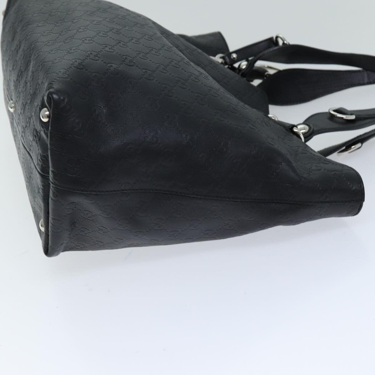 Gucci Horsebit Black Canvas Tote Bag (Pre-Owned) Size ONE SIZE - 12 Thumbnail