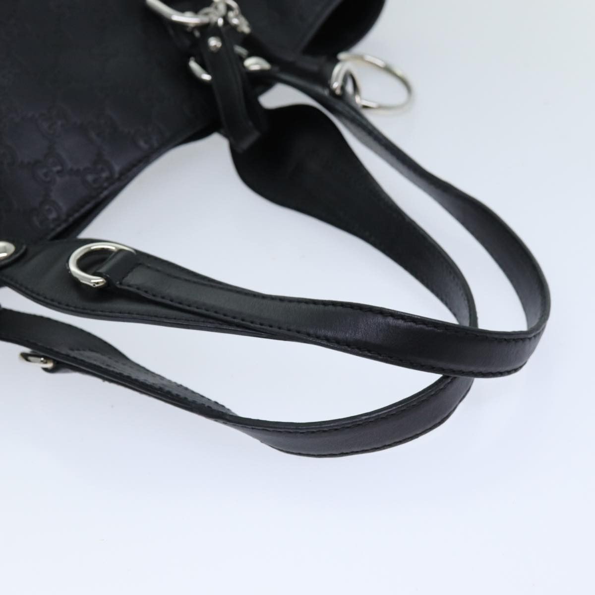 Gucci Horsebit Black Canvas Tote Bag (Pre-Owned) Size ONE SIZE - 10 Thumbnail