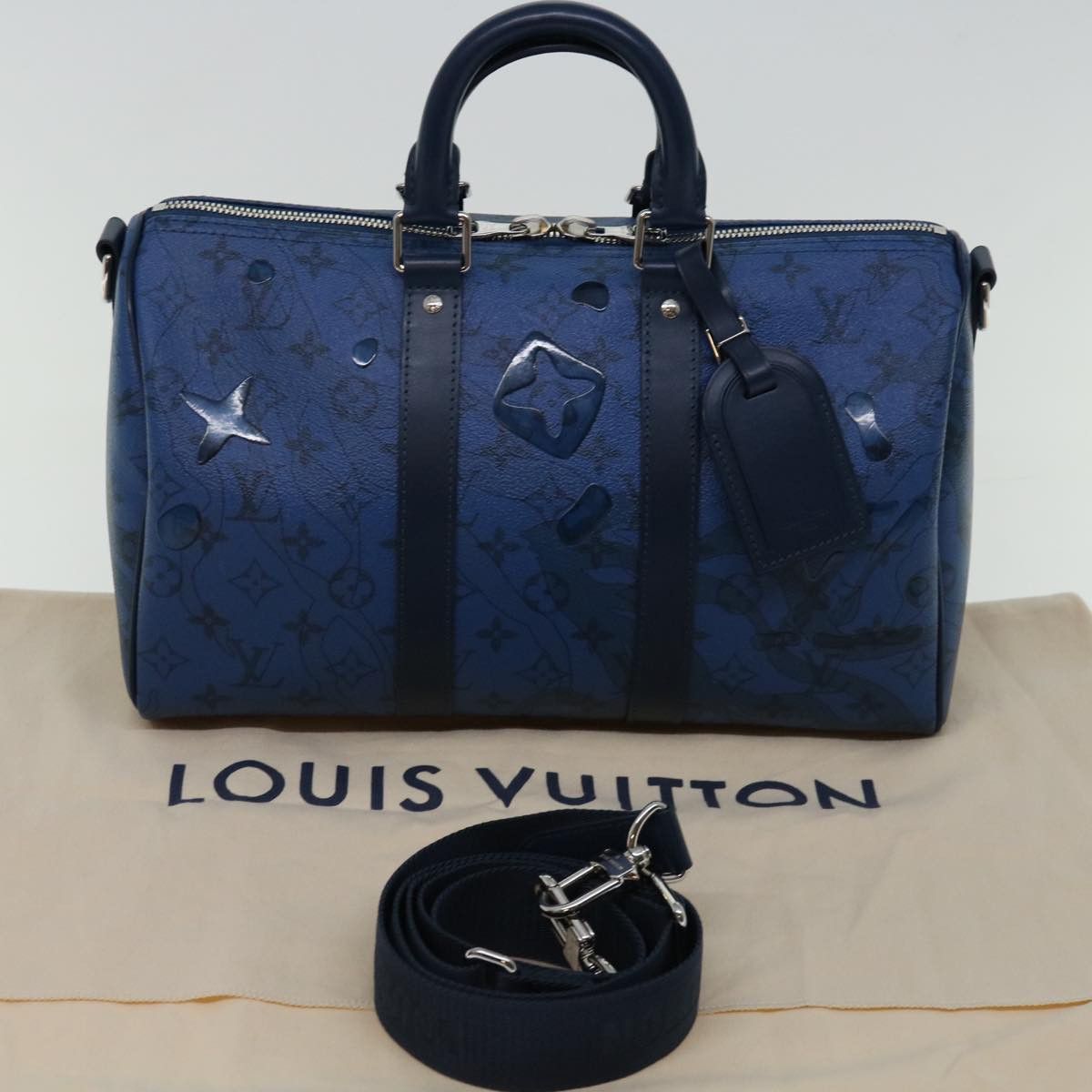 Louis Vuitton Speedy Bandoulière 35 Blue Canvas Handbag (Pre-Owned) Size ONE SIZE - 8 Thumbnail