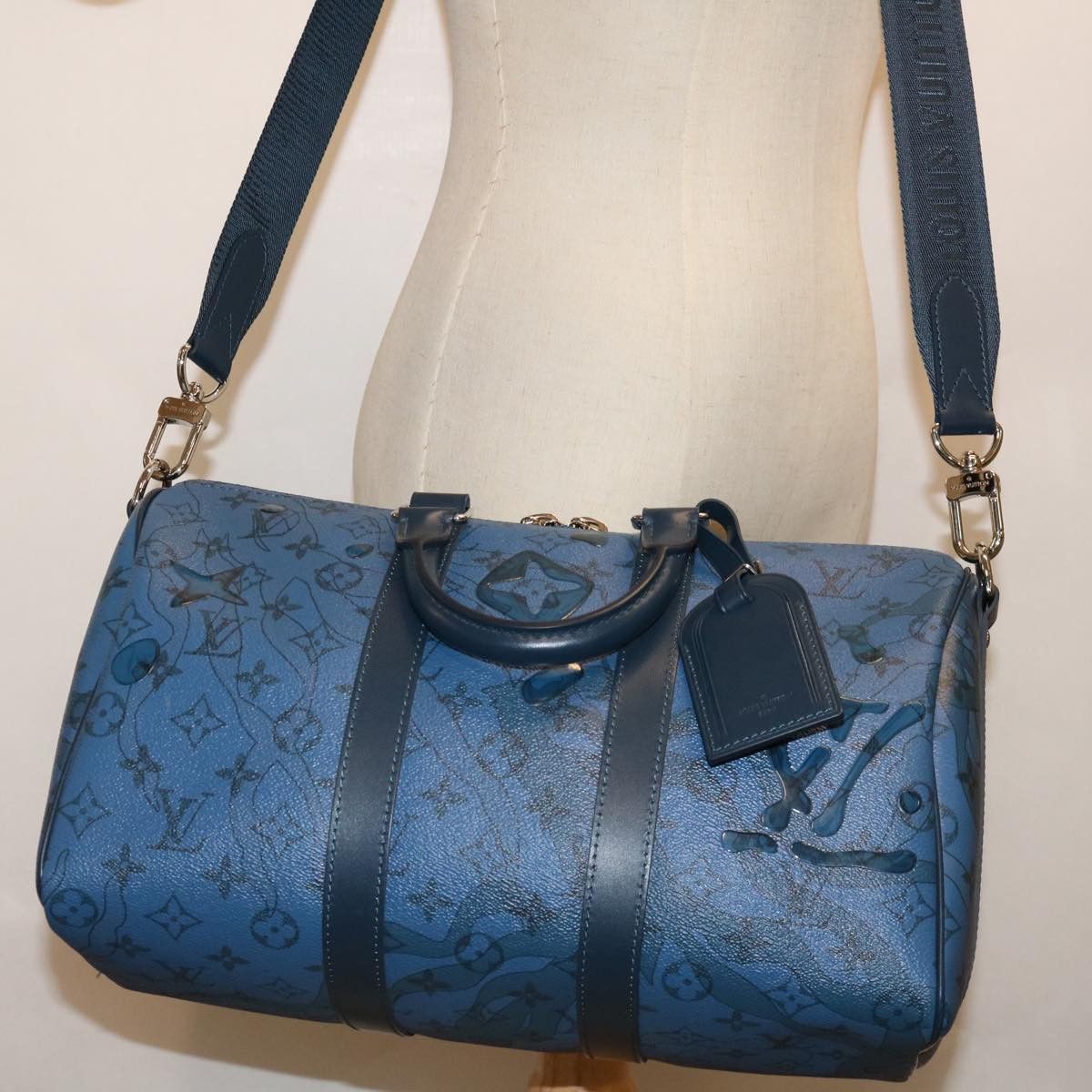 Louis Vuitton Speedy Bandoulière 35 Blue Canvas Handbag (Pre-Owned) Size ONE SIZE - 7 Thumbnail