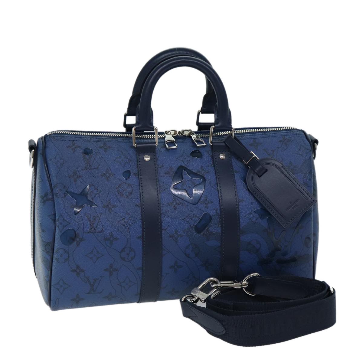Louis Vuitton Speedy Bandoulière 35 Blue Canvas Handbag (Pre-Owned) Size ONE SIZE - 13 Thumbnail