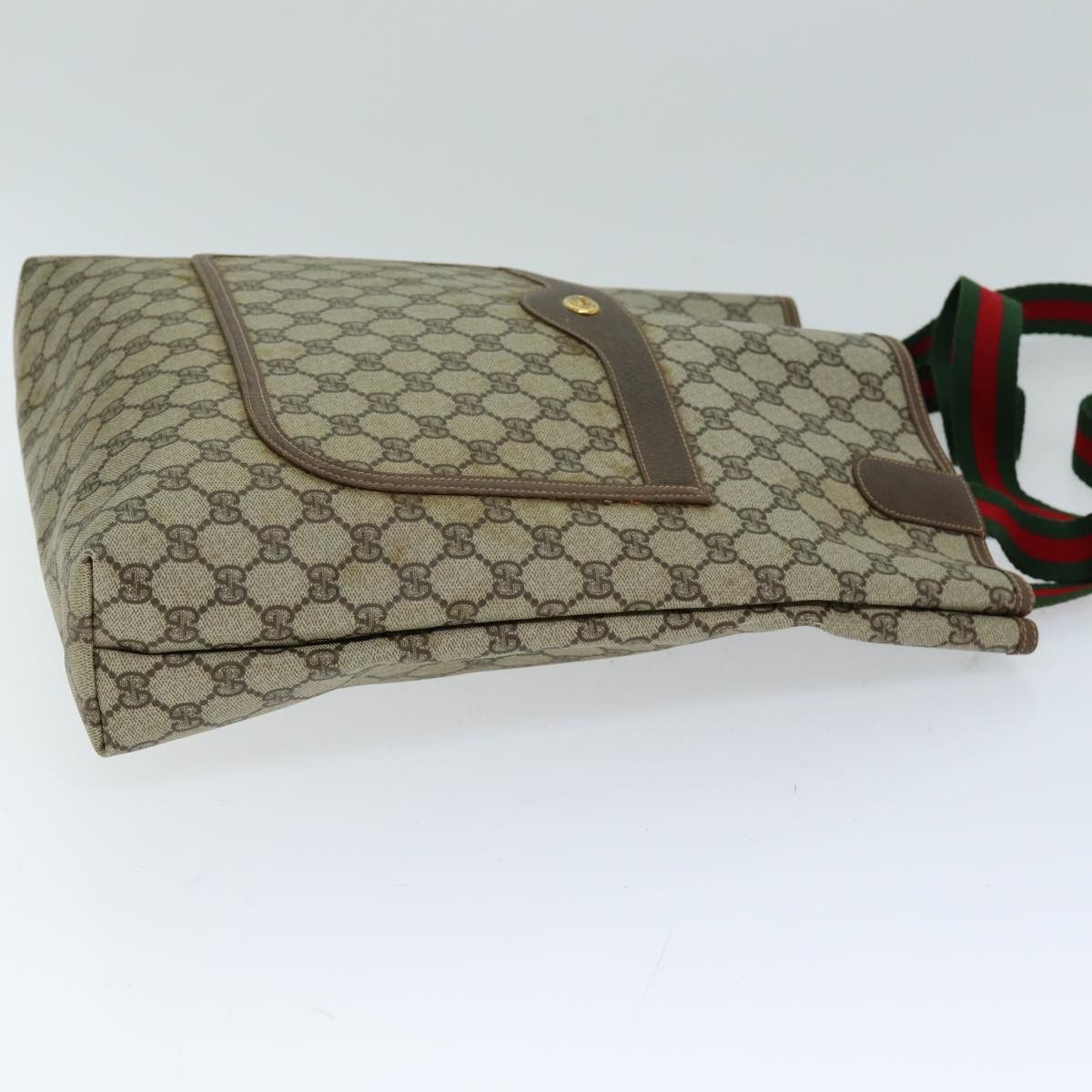 Gucci Shima Line Beige Canvas Tote Bag (Pre-Owned) Size ONE SIZE - 4 Thumbnail