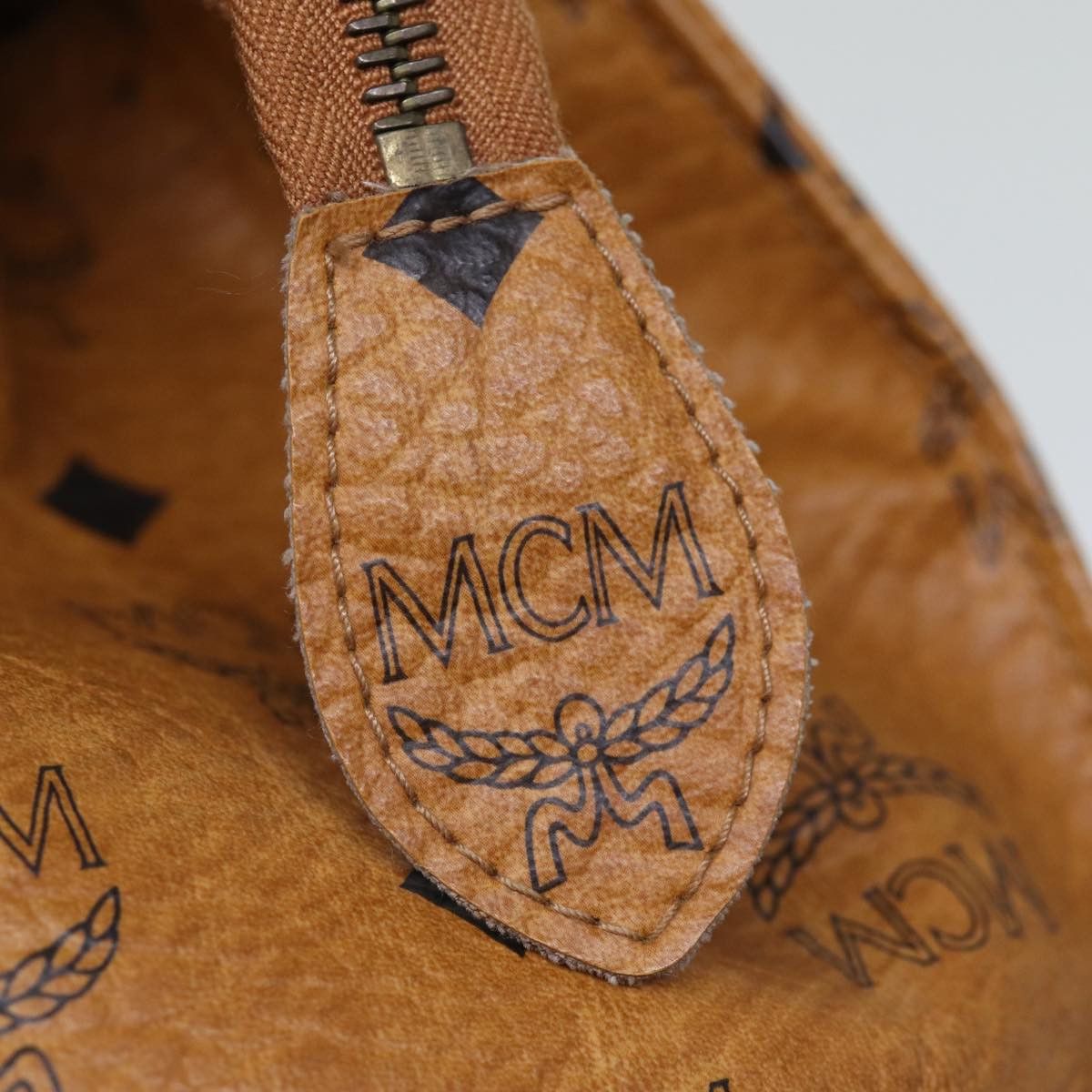 MCM Visetos Brown Canvas Tote Bag (Pre-Owned) Size ONE SIZE - 11 Thumbnail