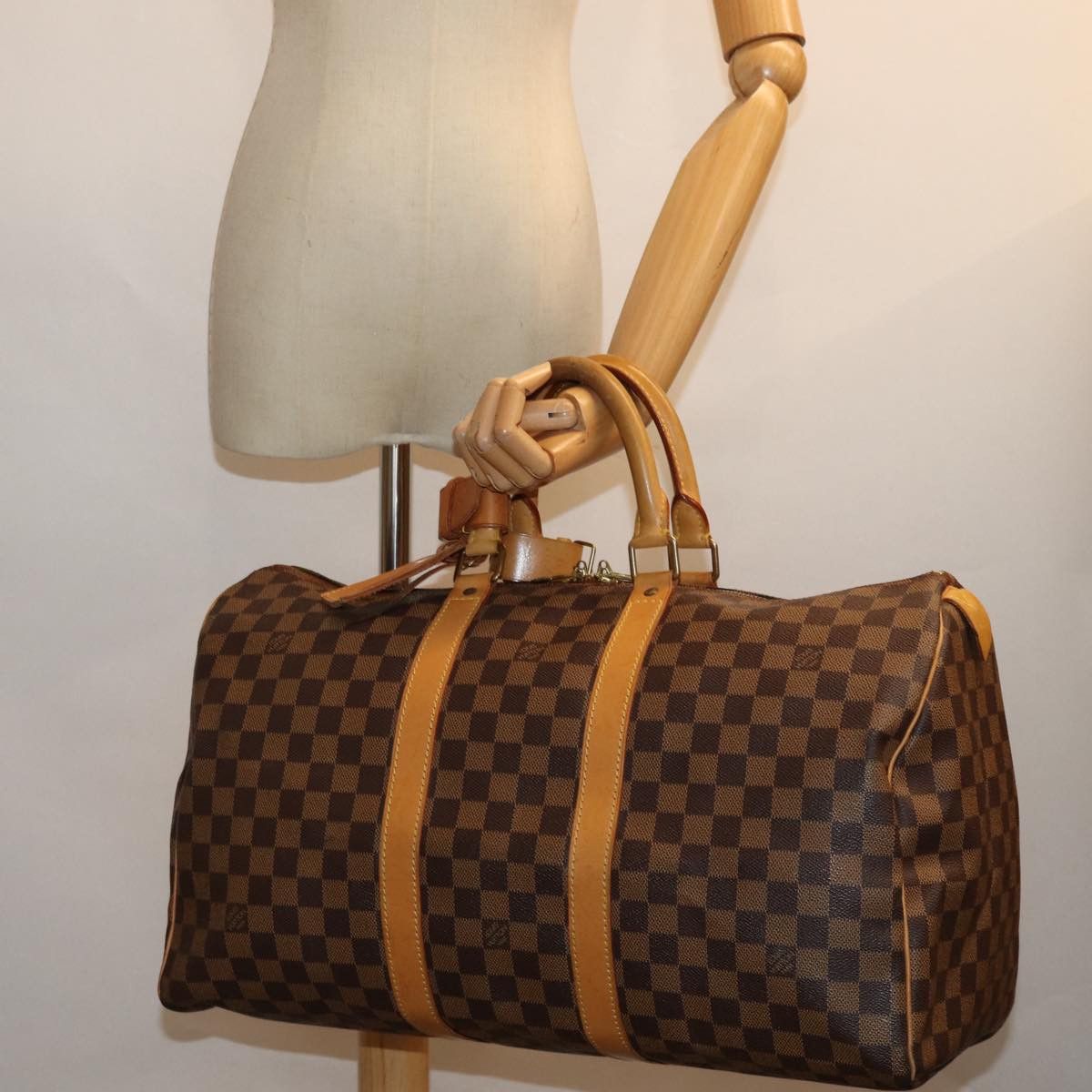 Louis Vuitton Keepall 45 Brown Canvas Travel Bag (Pre-Owned) Size ONE SIZE - 6 Thumbnail