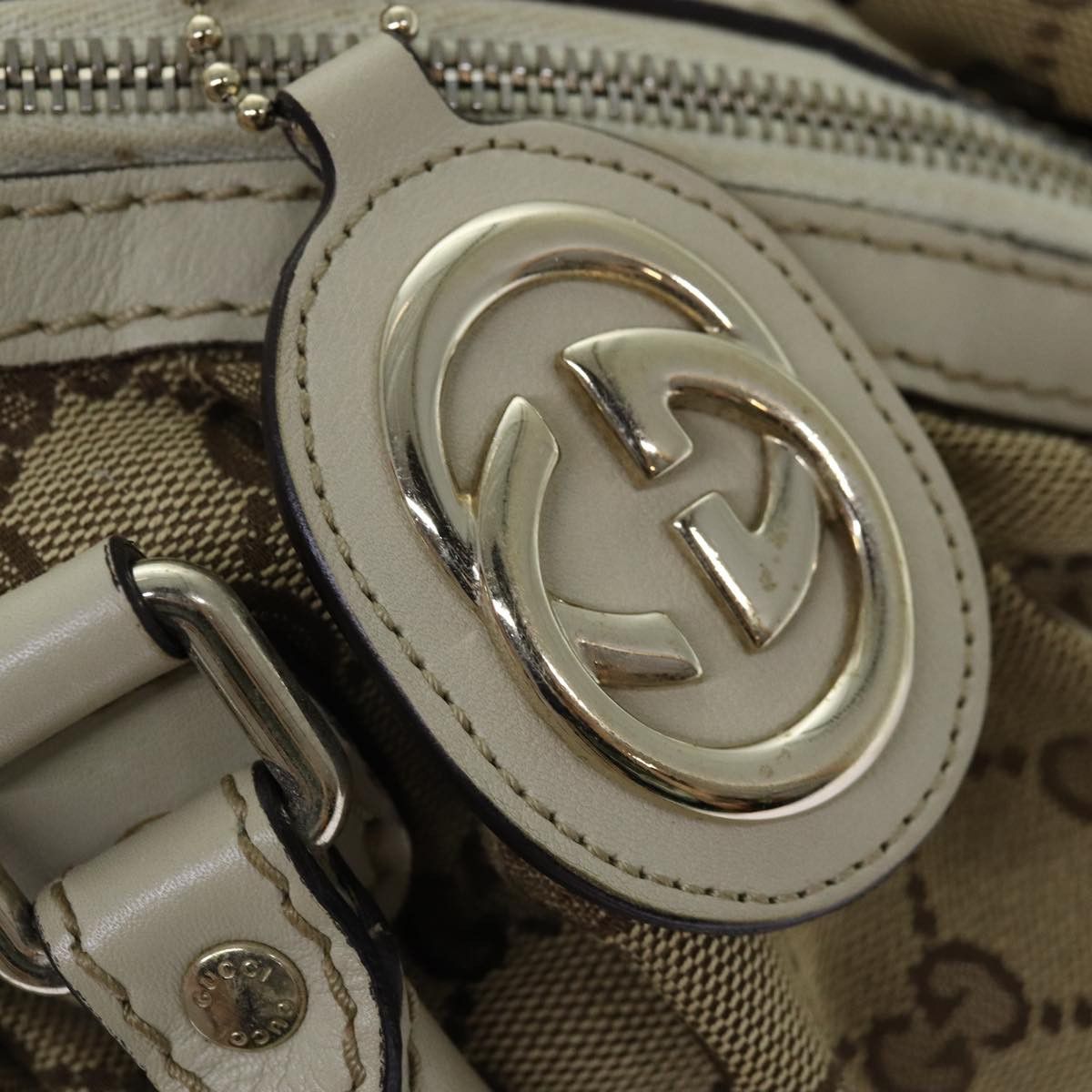 Gucci Sukey Beige Canvas Handbag (Pre-Owned) Size ONE SIZE - 11 Thumbnail