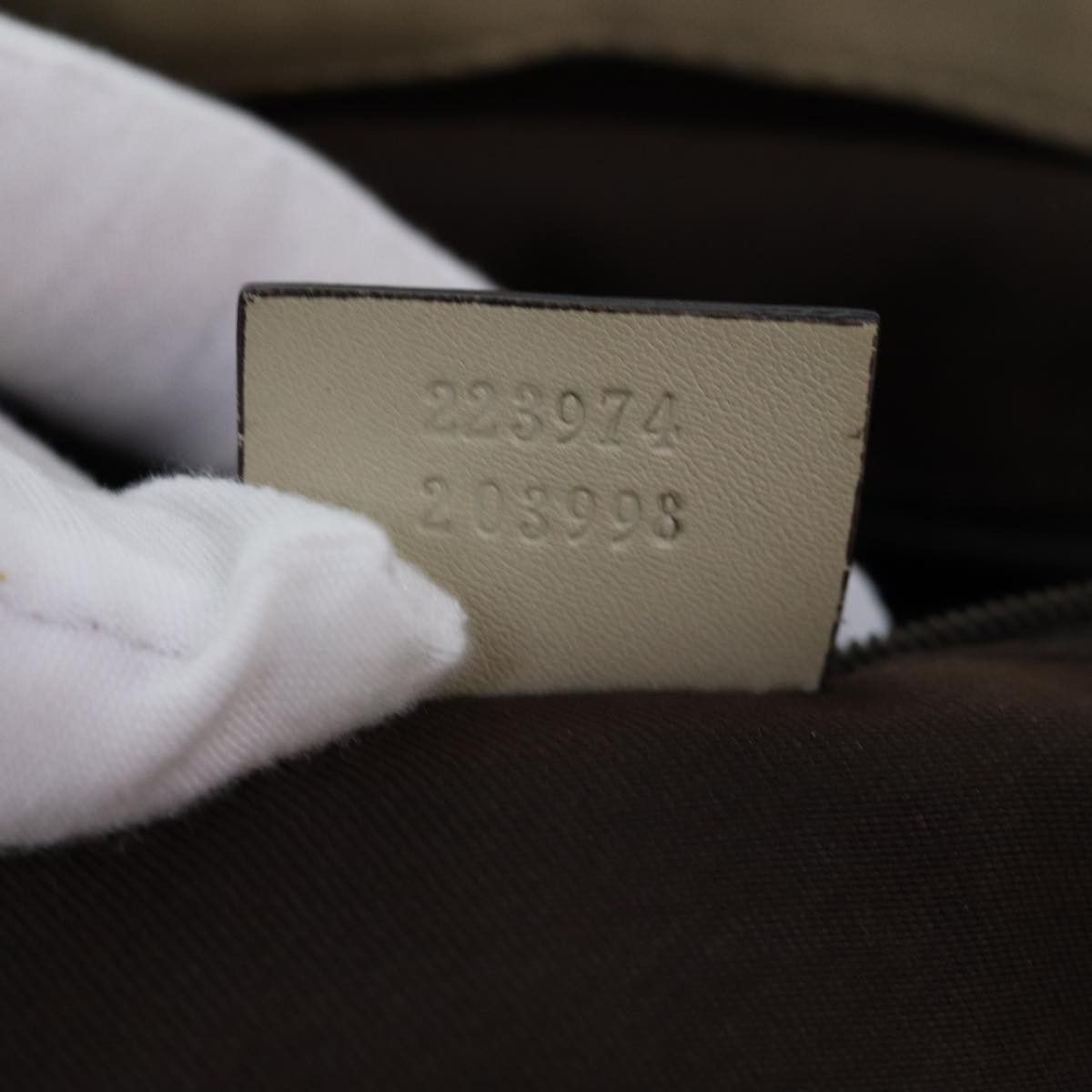 Gucci Sukey Beige Canvas Handbag (Pre-Owned) Size ONE SIZE - 6 Thumbnail