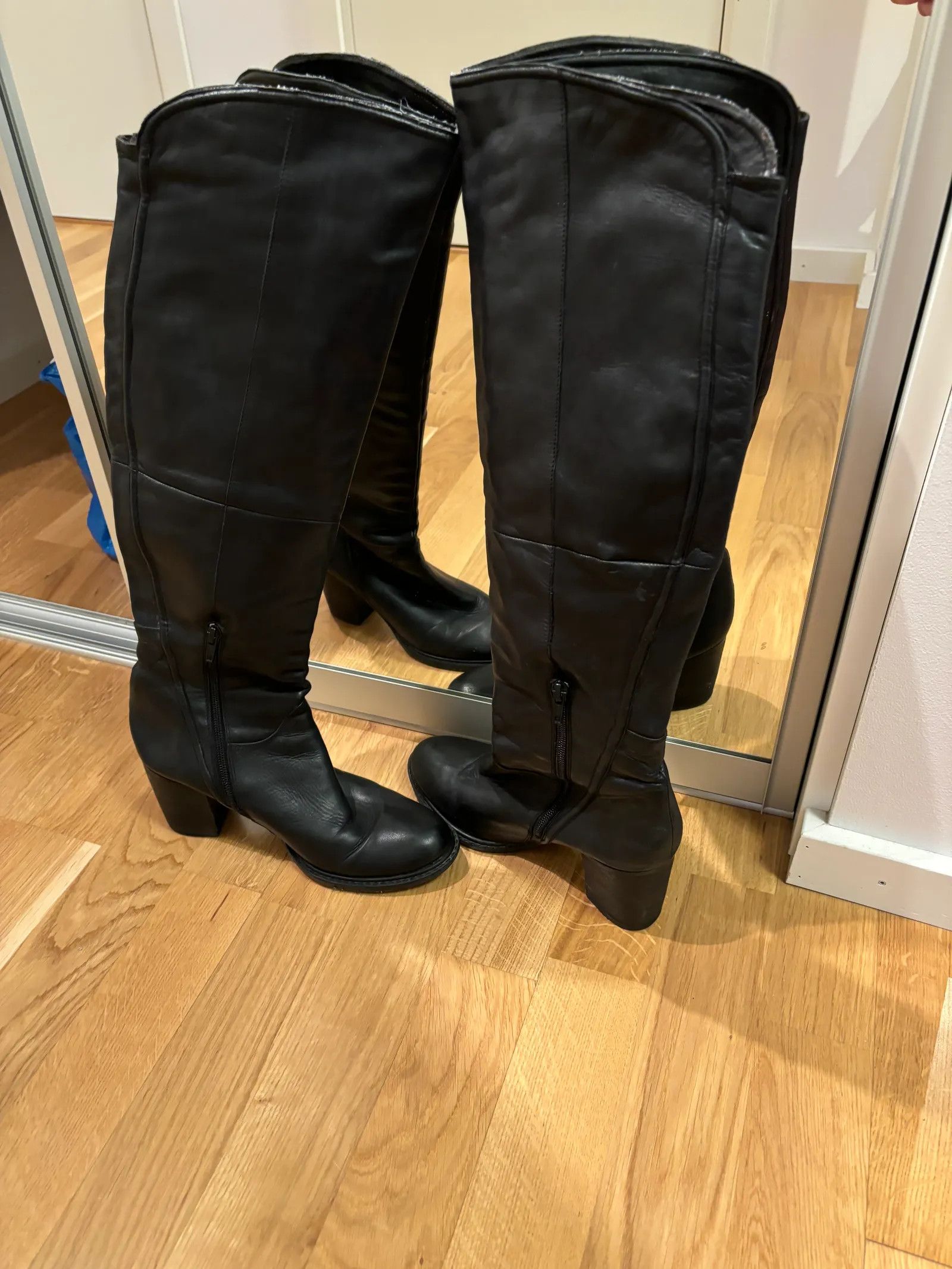 BP. BP Zone Knähöga läderstövlar Winter Boots Size US 8 / IT 38 - 2 Thumbnail