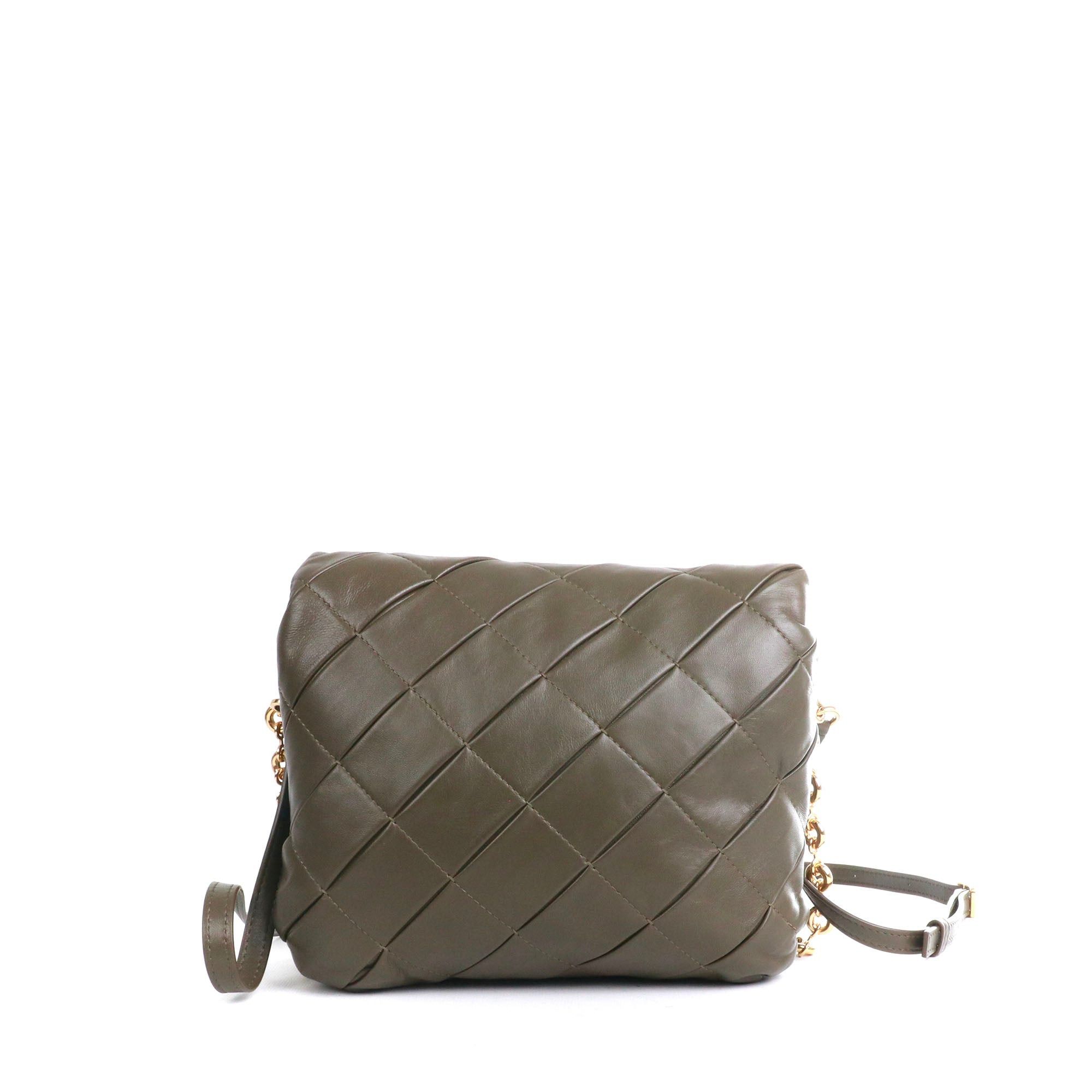 Loewe LOEWE - Loewe Goya Puffer shoulder bag in khaki leather Size ONE SIZE - 3 Thumbnail