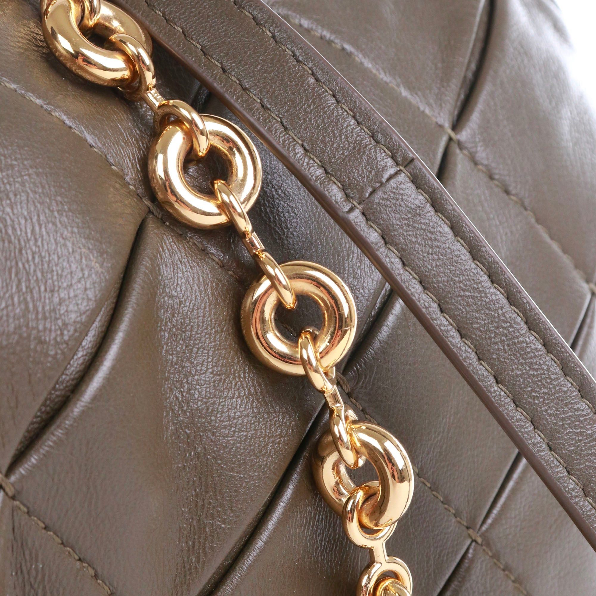 Loewe LOEWE - Loewe Goya Puffer shoulder bag in khaki leather Size ONE SIZE - 6 Thumbnail