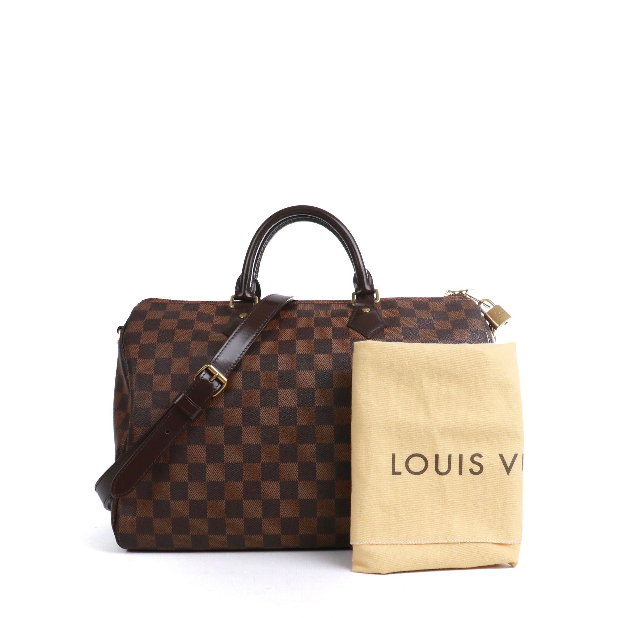 Louis Vuitton LOUIS VUITTON - Louis Vuitton Speedy 35 shoulder bag in Damier Ébène canvas Size ONE SIZE - 11 Thumbnail