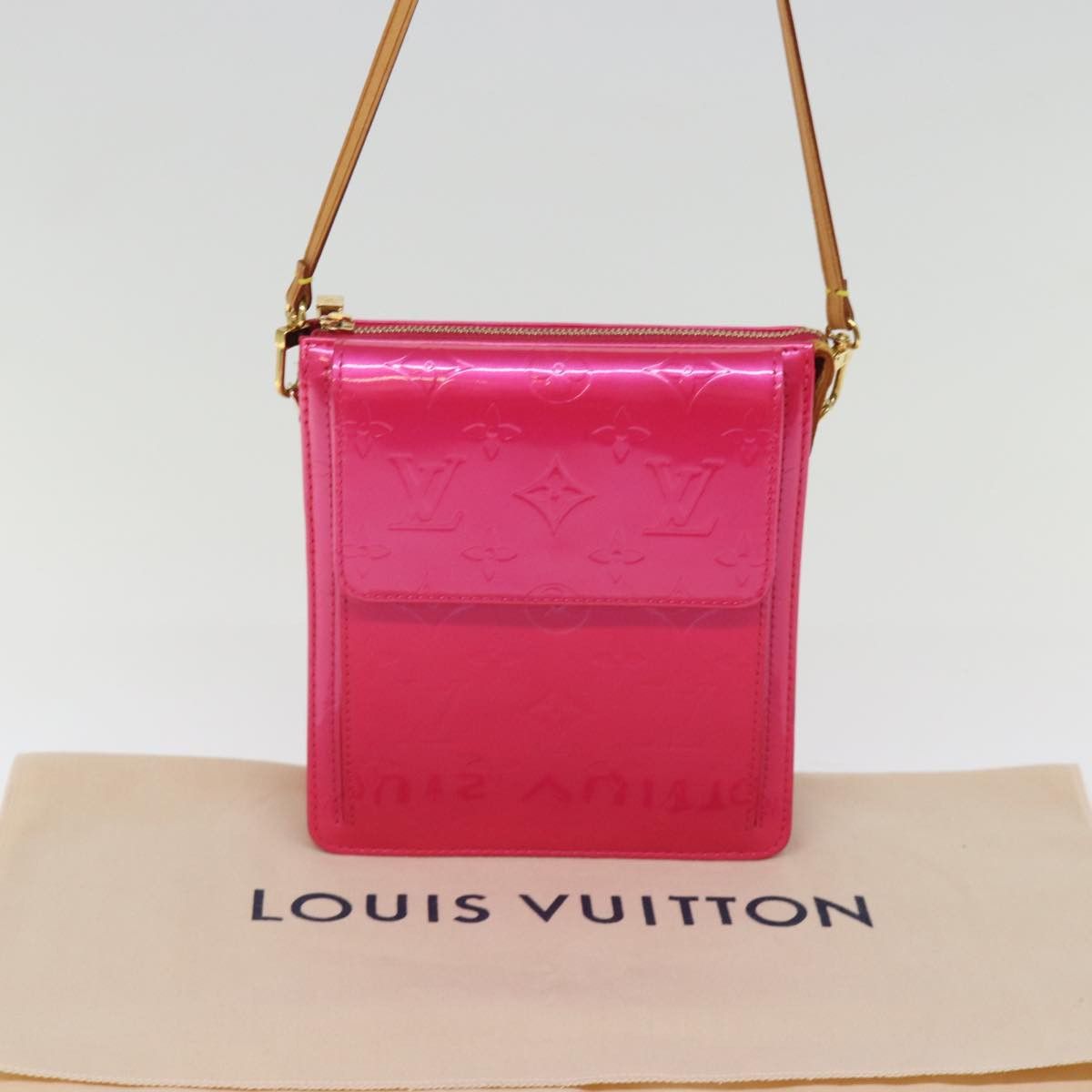 Louis Vuitton Mott Pink Patent Leather Clutch Bag (Pre-Owned) Size ONE SIZE - 8 Thumbnail