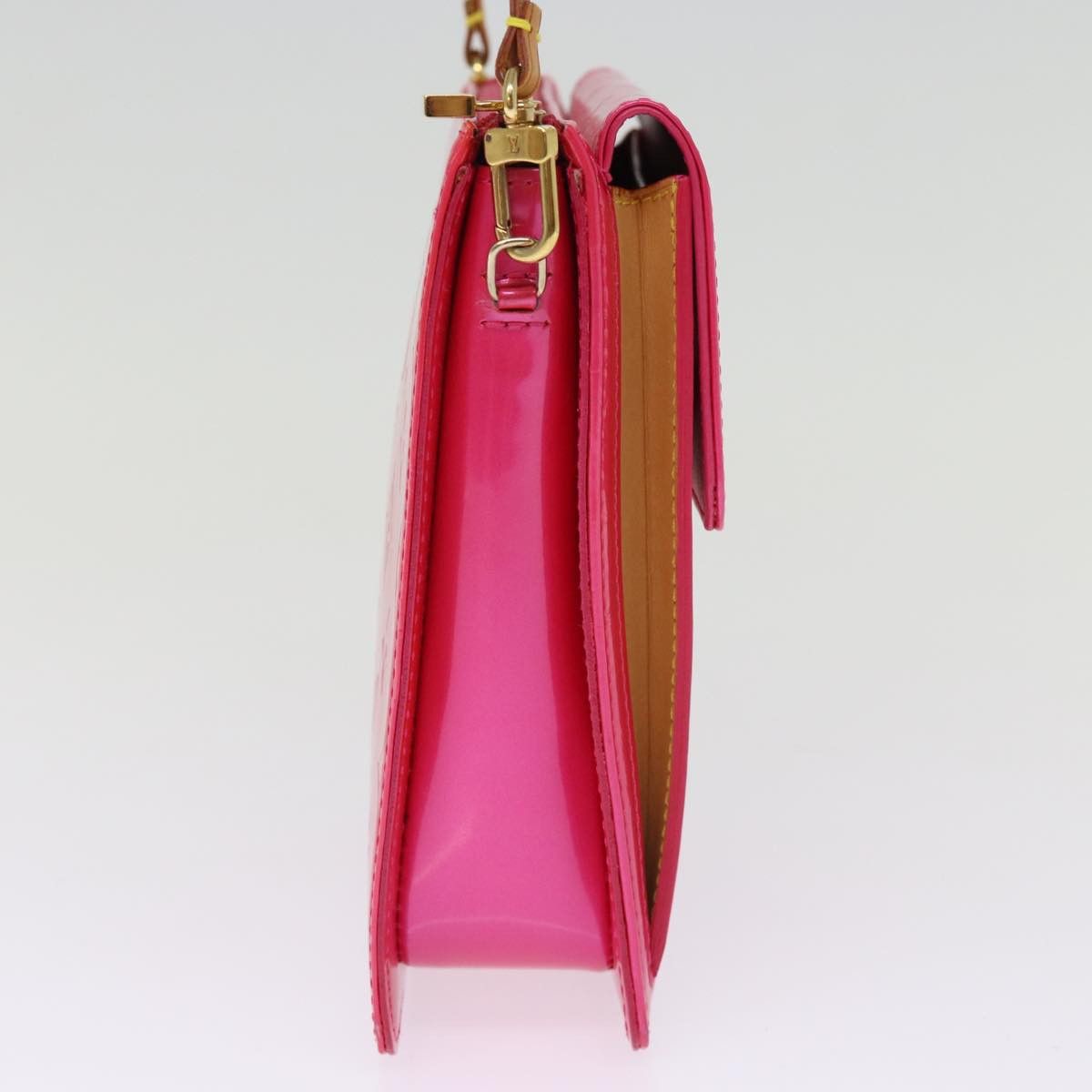 Louis Vuitton Mott Pink Patent Leather Clutch Bag (Pre-Owned) Size ONE SIZE - 13 Thumbnail