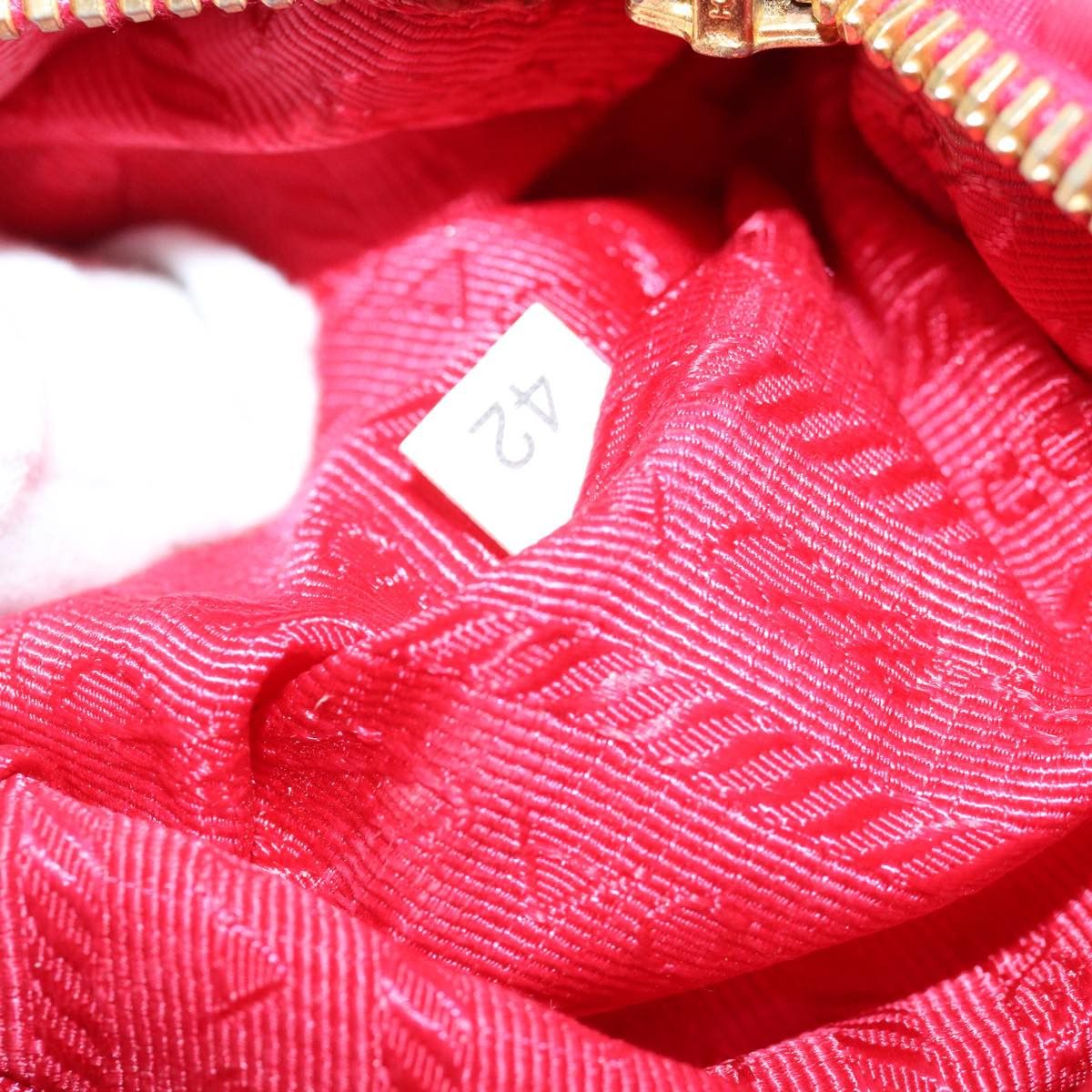 Prada Tessuto Pink Synthetic Clutch Bag (Pre-Owned) Size ONE SIZE - 6 Thumbnail