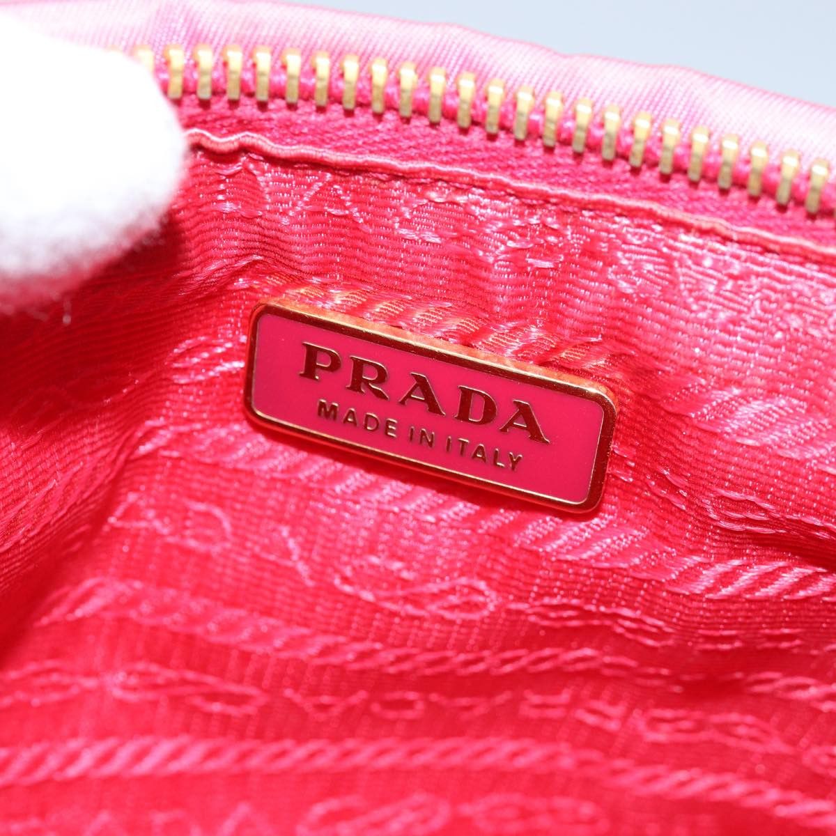 Prada Tessuto Pink Synthetic Clutch Bag (Pre-Owned) Size ONE SIZE - 7 Thumbnail