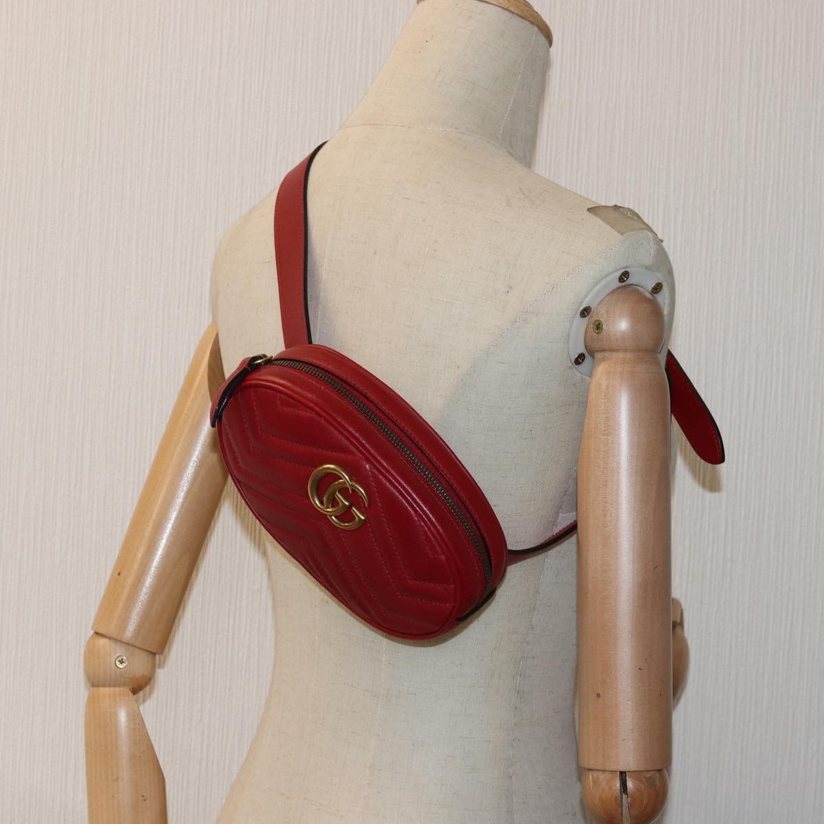 Gucci Gg Marmont Burgundy Leather Shoulder Bag (Pre-Owned) Size ONE SIZE - 7 Thumbnail