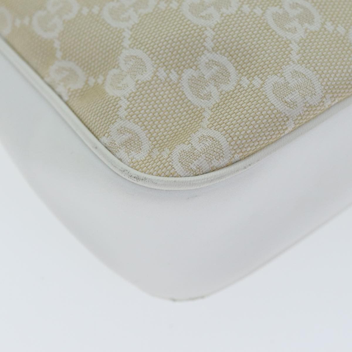 Gucci Bamboo White Canvas Handbag (Pre-Owned) Size ONE SIZE - 10 Thumbnail