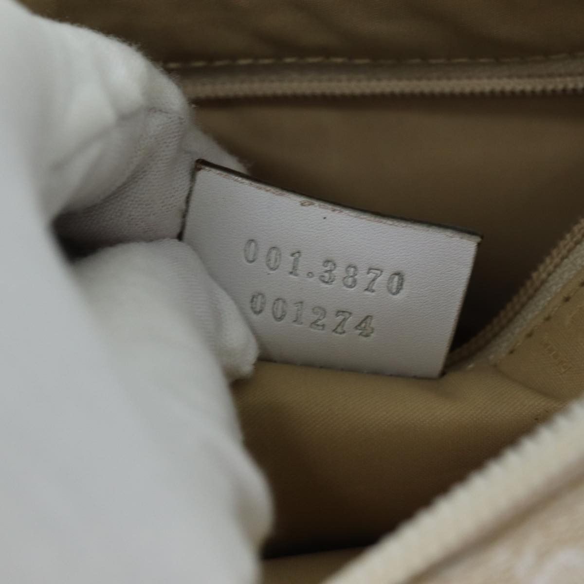Gucci Bamboo White Canvas Handbag (Pre-Owned) Size ONE SIZE - 6 Thumbnail
