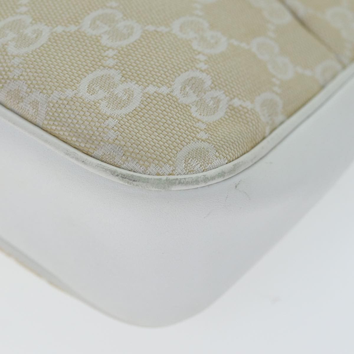 Gucci Bamboo White Canvas Handbag (Pre-Owned) Size ONE SIZE - 9 Thumbnail