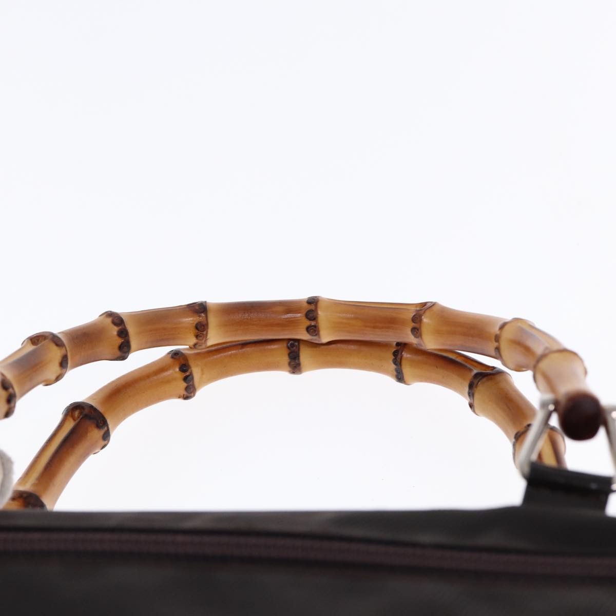 Gucci Bamboo Brown Canvas Handbag (Pre-Owned) Size ONE SIZE - 10 Thumbnail