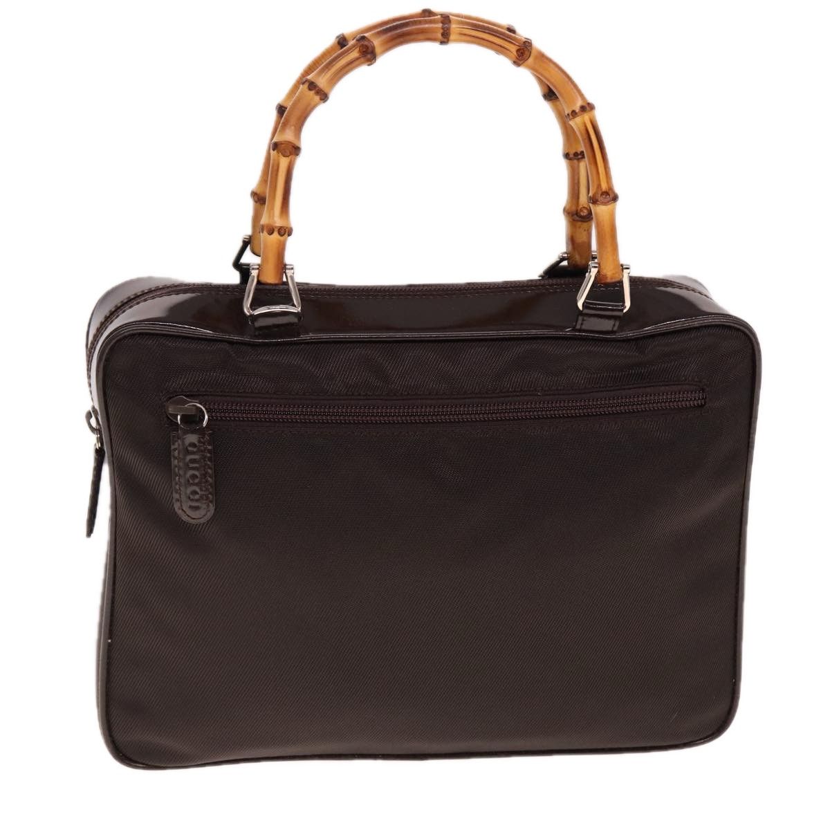 Gucci Bamboo Brown Canvas Handbag (Pre-Owned) Size ONE SIZE - 13 Thumbnail