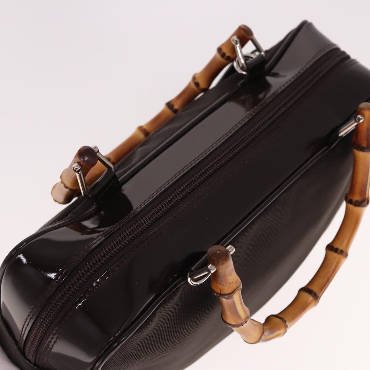 Gucci Bamboo Brown Canvas Handbag (Pre-Owned) Size ONE SIZE - 4 Thumbnail