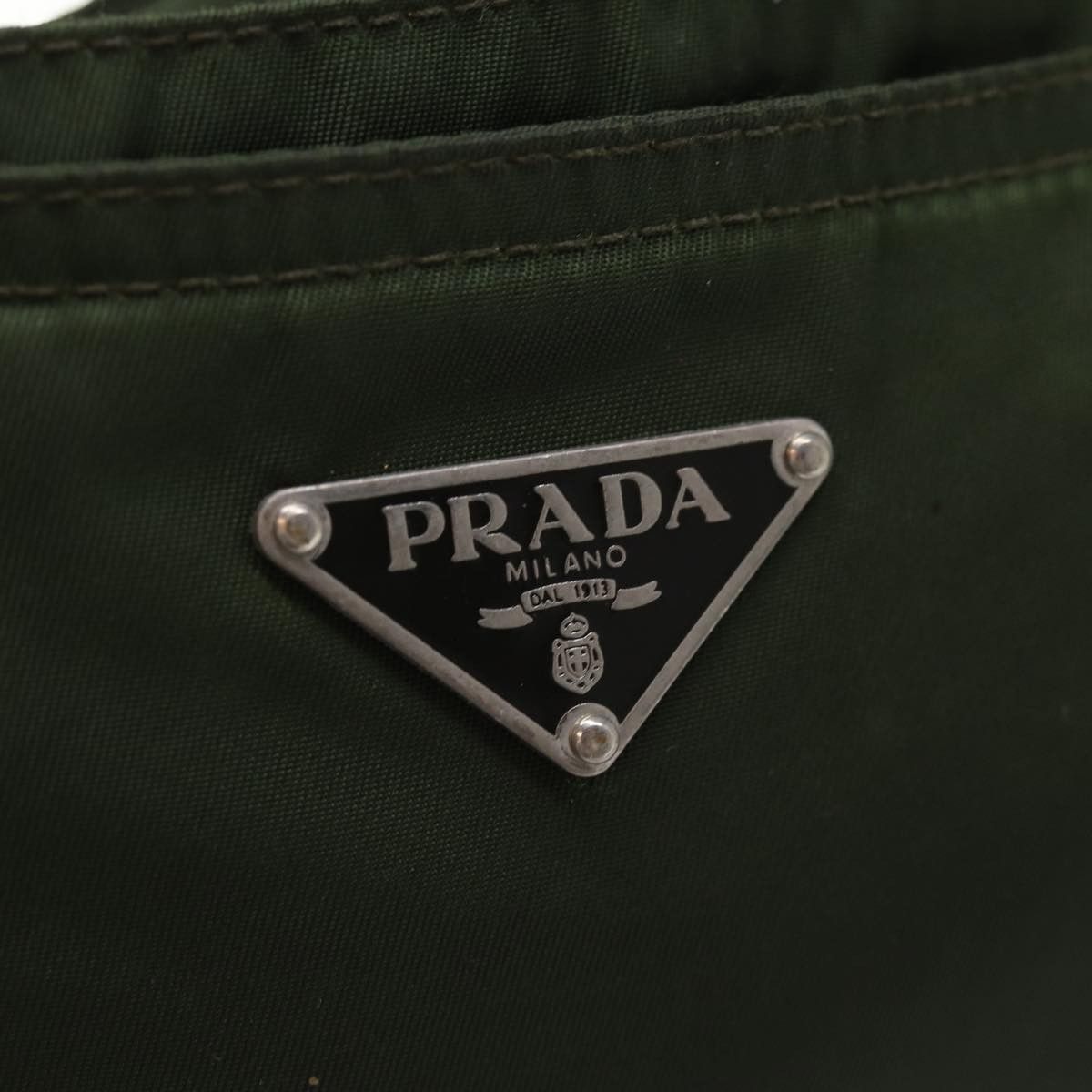 Prada Tessuto Khaki Synthetic Shoulder Bag (Pre-Owned) Size ONE SIZE - 9 Thumbnail