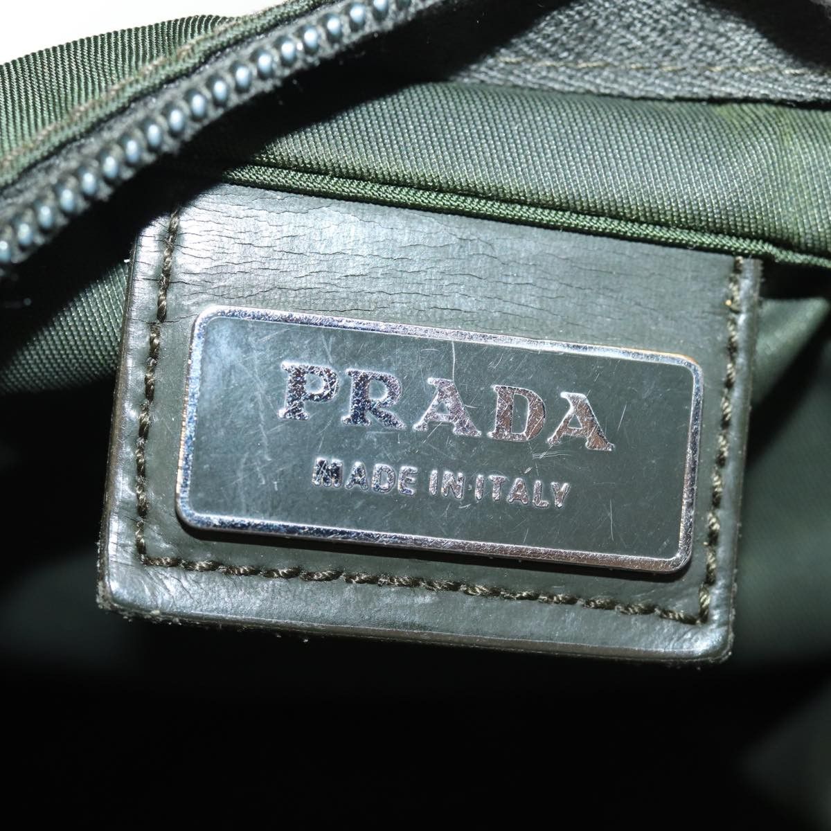Prada Tessuto Khaki Synthetic Shoulder Bag (Pre-Owned) Size ONE SIZE - 8 Thumbnail