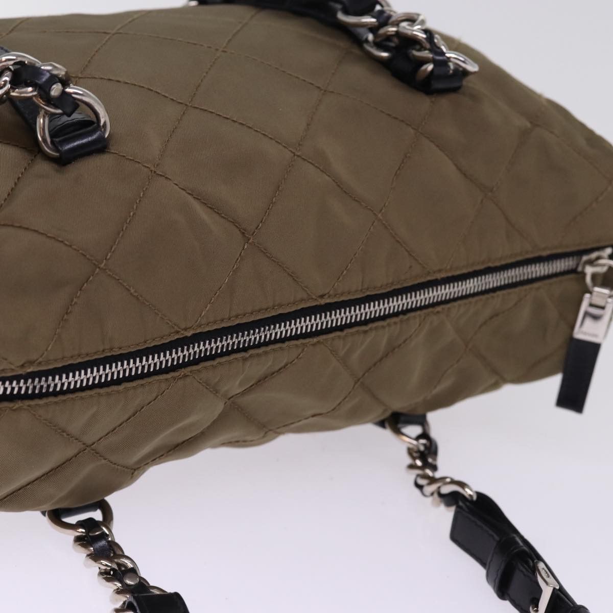 Prada Tessuto Brown Synthetic Shoulder Bag (Pre-Owned) Size ONE SIZE - 4 Thumbnail