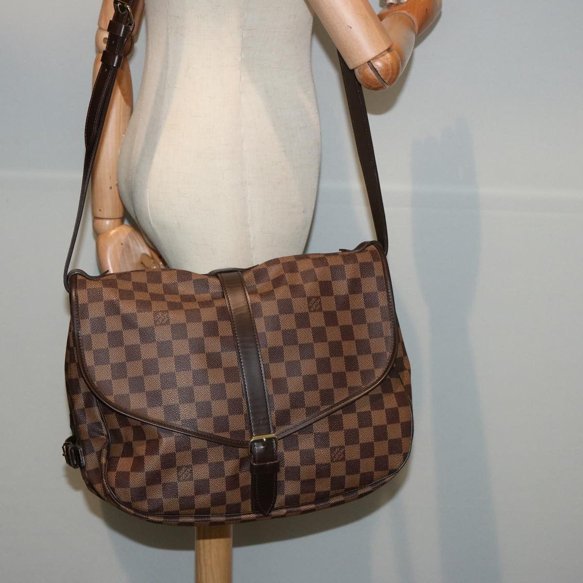 Louis Vuitton Saumur 35 Brown Canvas Shoulder Bag (Pre-Owned) Size ONE SIZE - 7 Thumbnail