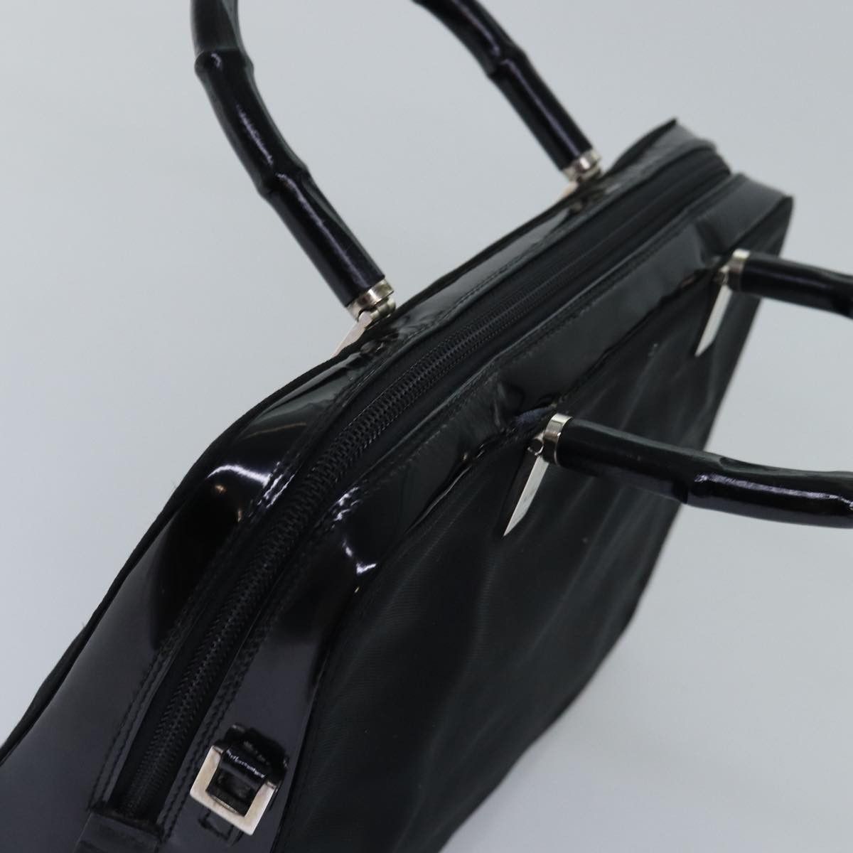Gucci Bamboo Black Canvas Handbag (Pre-Owned) Size ONE SIZE - 4 Thumbnail