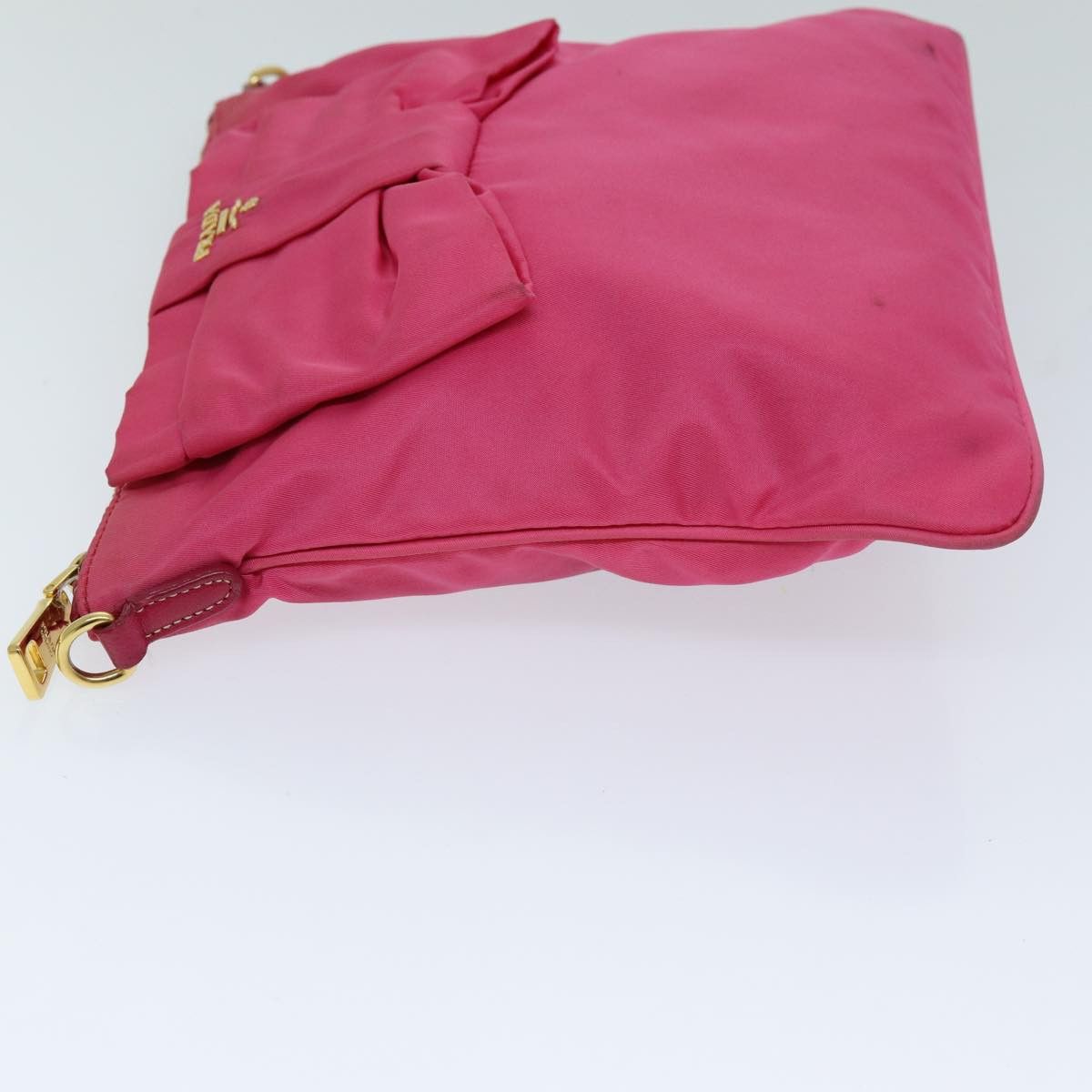Prada Tessuto Pink Synthetic Shoulder Bag (Pre-Owned) Size ONE SIZE - 4 Thumbnail
