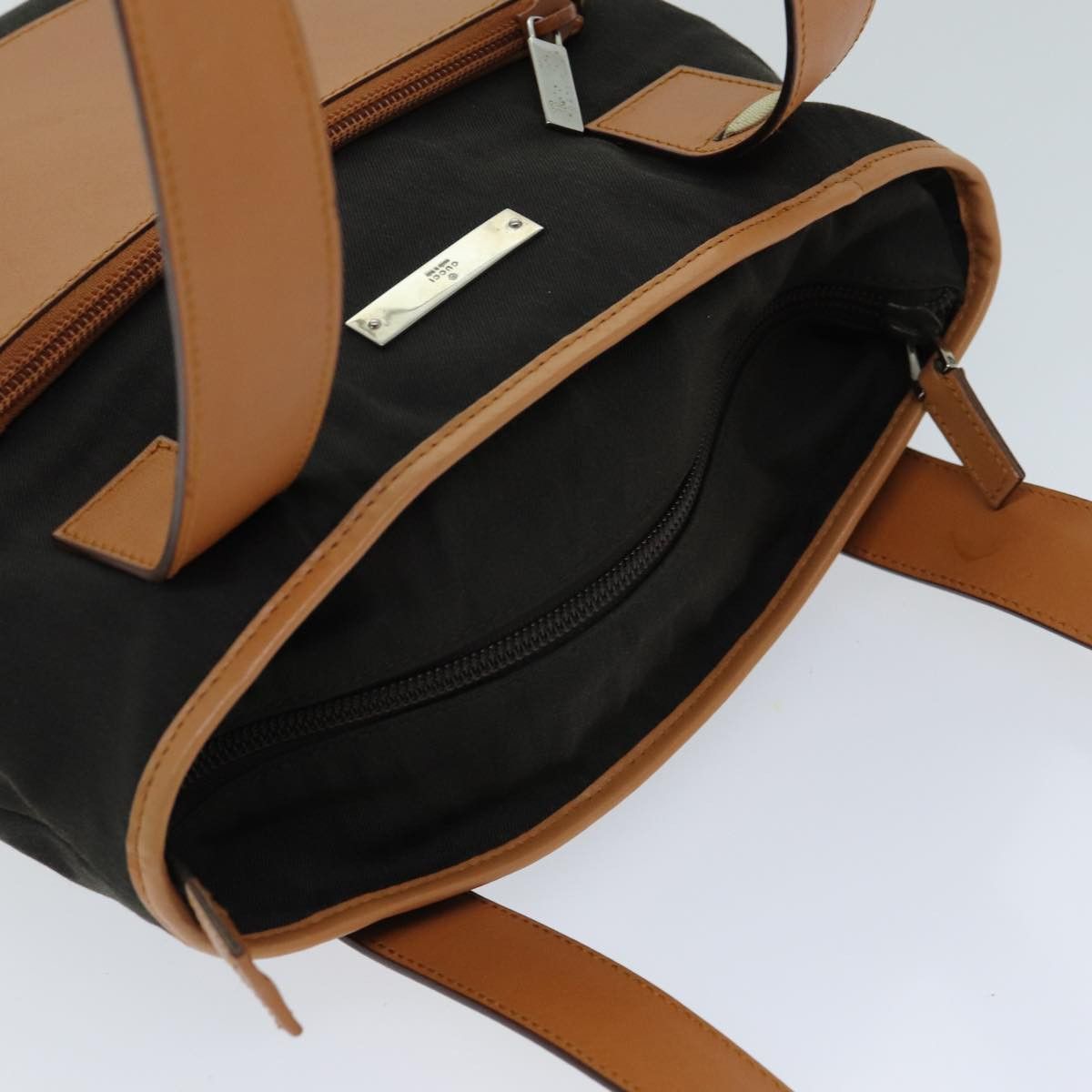 Gucci -- Brown Canvas Tote Bag (Pre-Owned) Size ONE SIZE - 13 Thumbnail