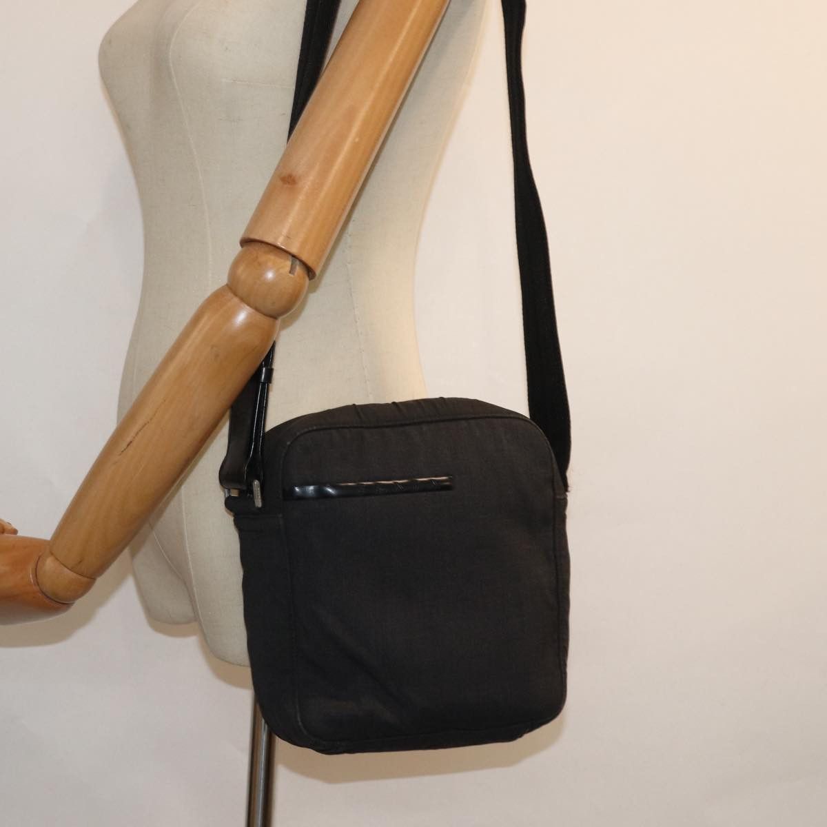 Prada Tessuto Black Synthetic Shoulder Bag (Pre-Owned) Size ONE SIZE - 7 Thumbnail