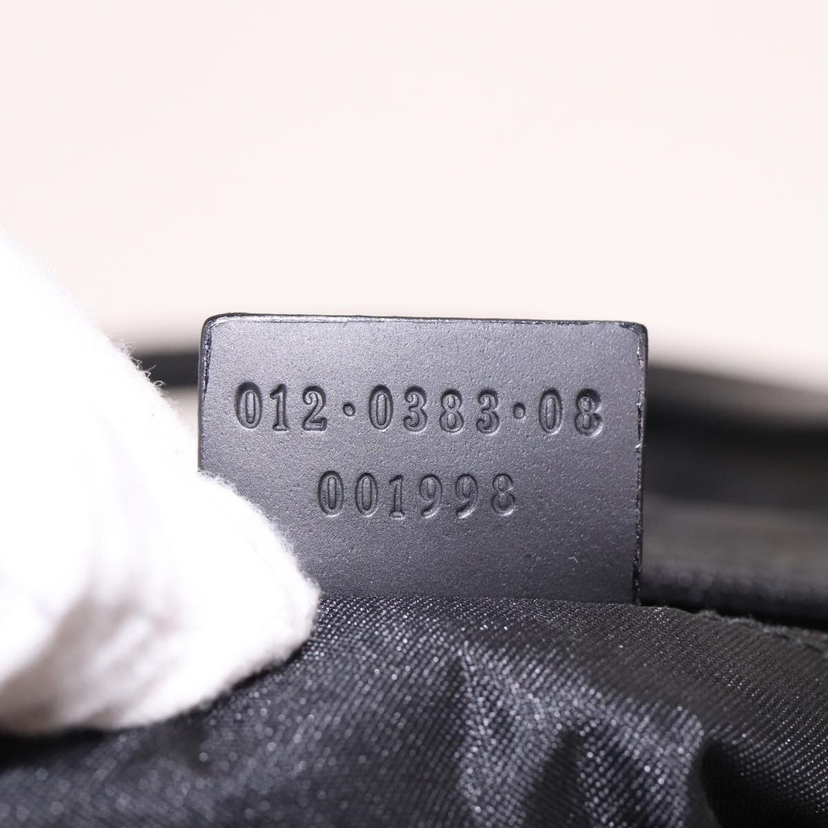 Gucci Gg Pattern Black Synthetic Travel Bag (Pre-Owned) Size ONE SIZE - 6 Thumbnail